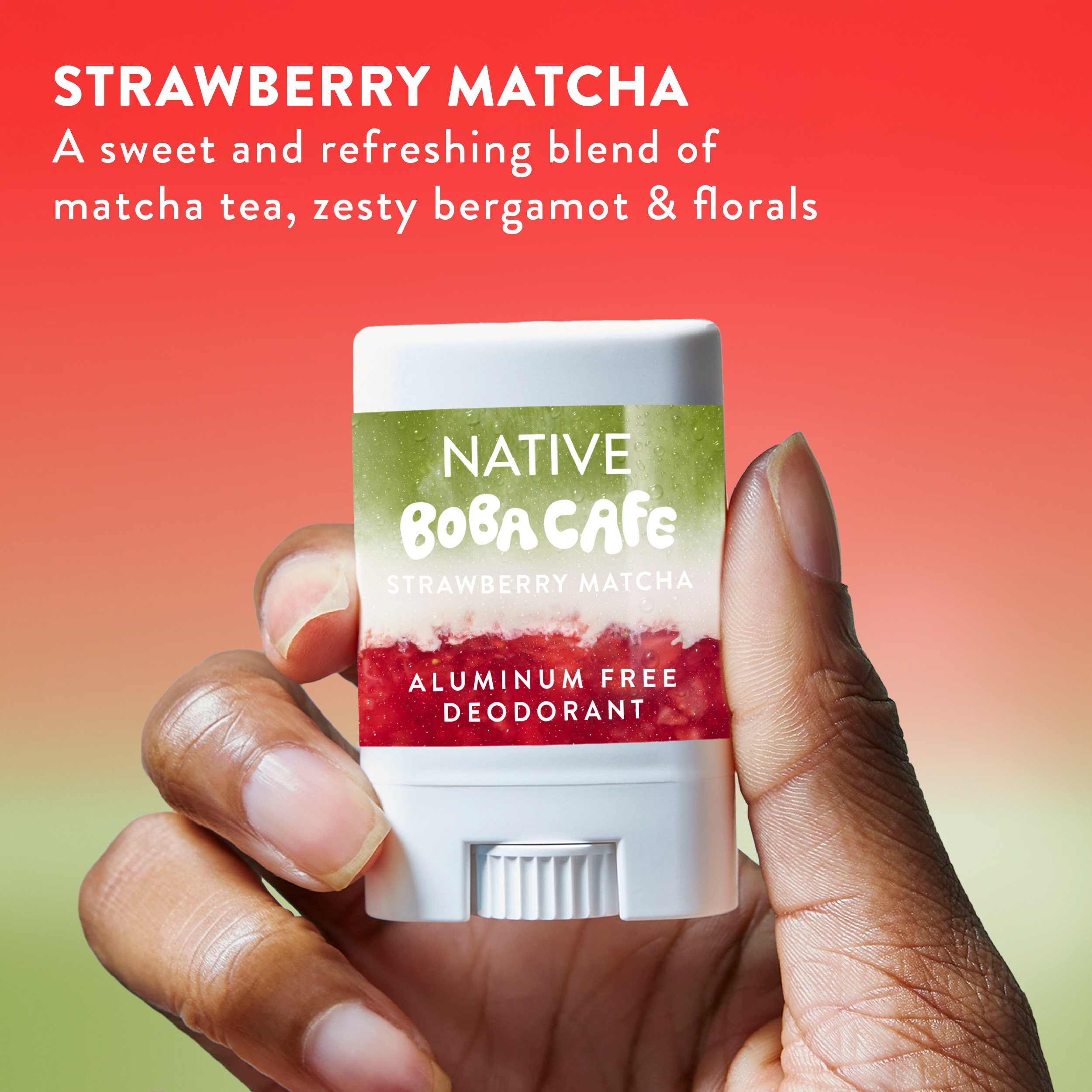 Strawberry Matcha Mini Deodorant Stick Limited Edition 0.35oz Care Collection