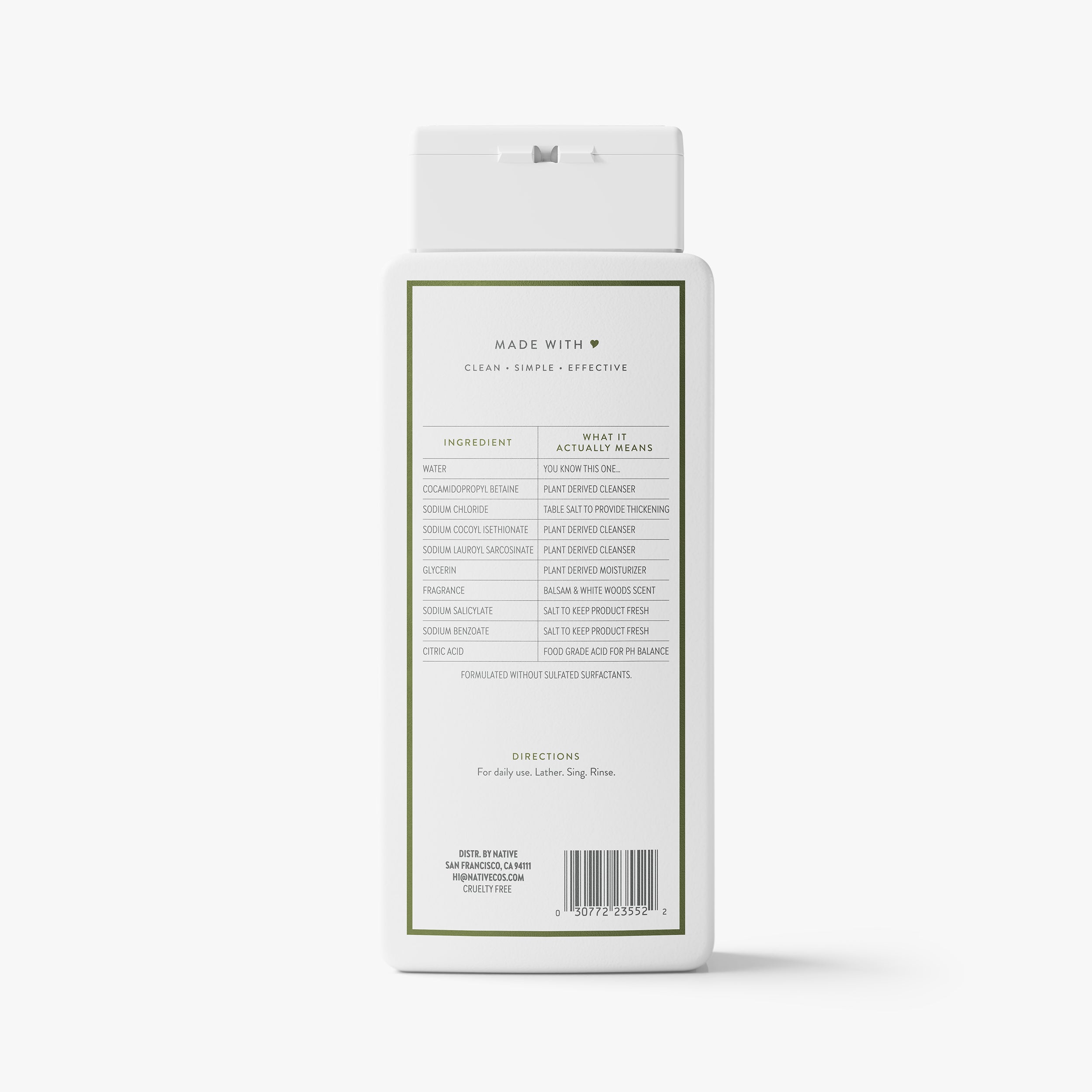 Balsam and White Woods Body Wash Classic 18oz Care Collection