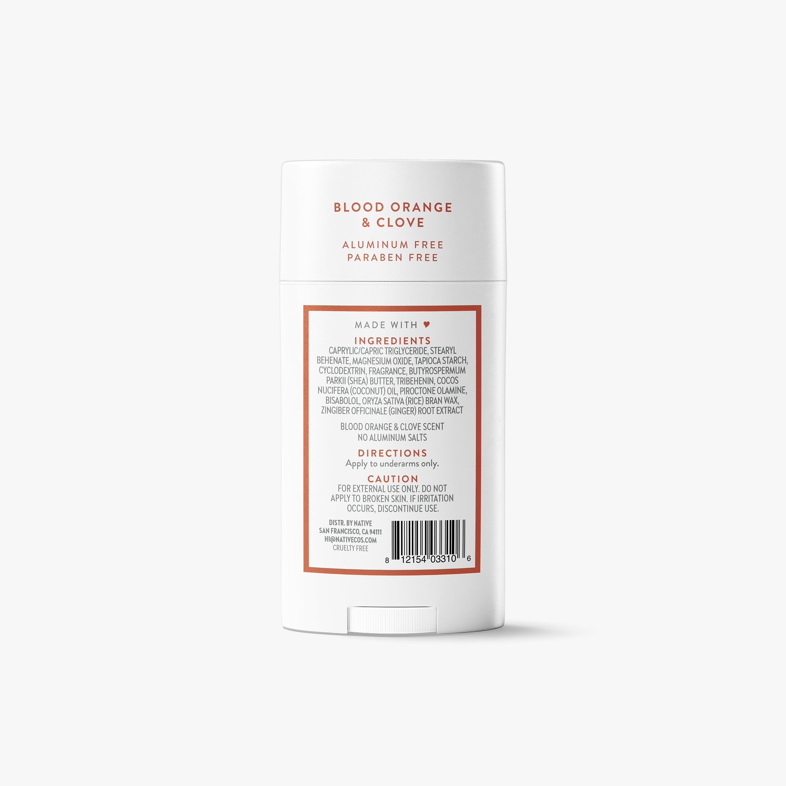 Blood Orange and Clove Deodorant Stick Classic 2.65oz Care Collection