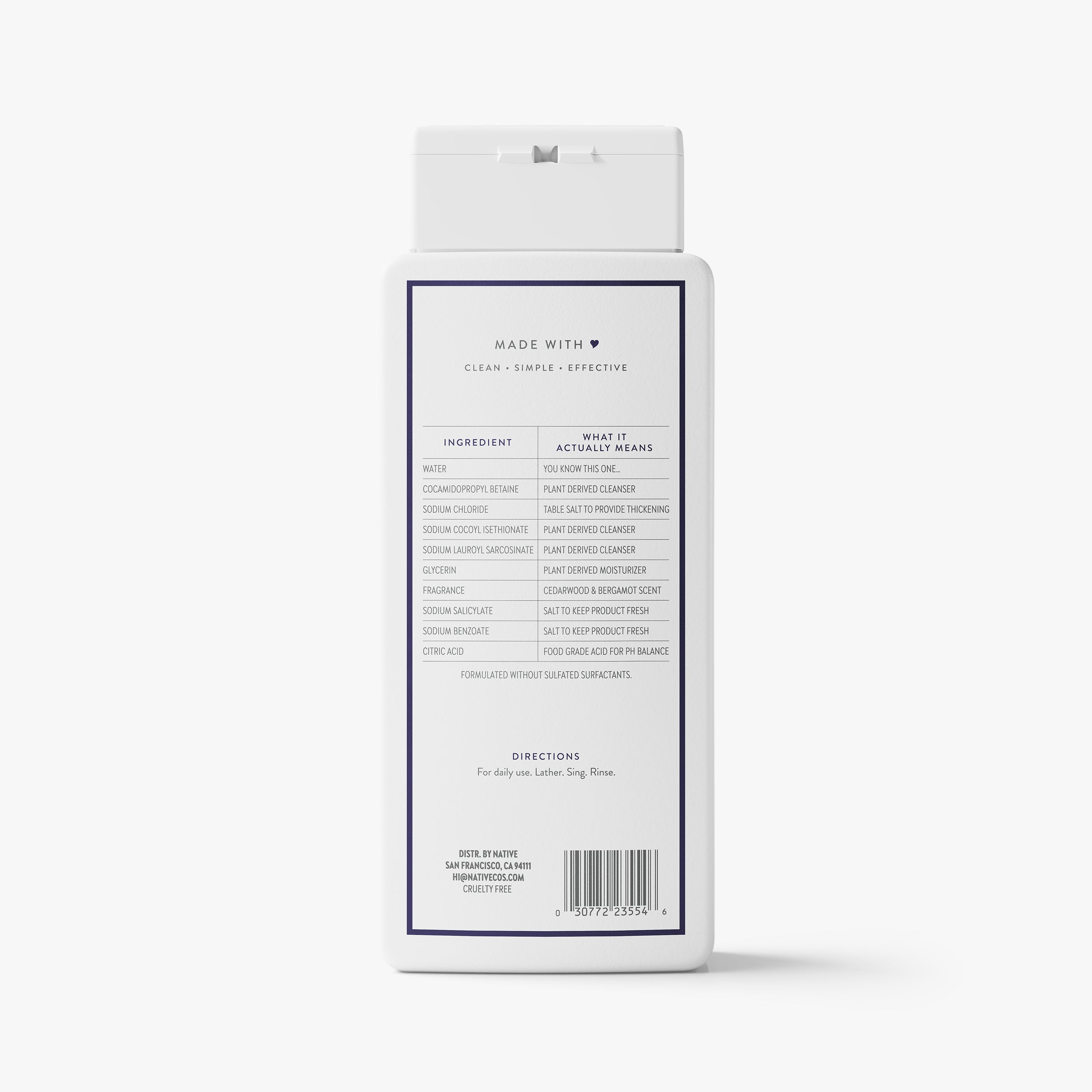 Cedarwood and Bergamot Body Wash Classic 18oz Care Collection