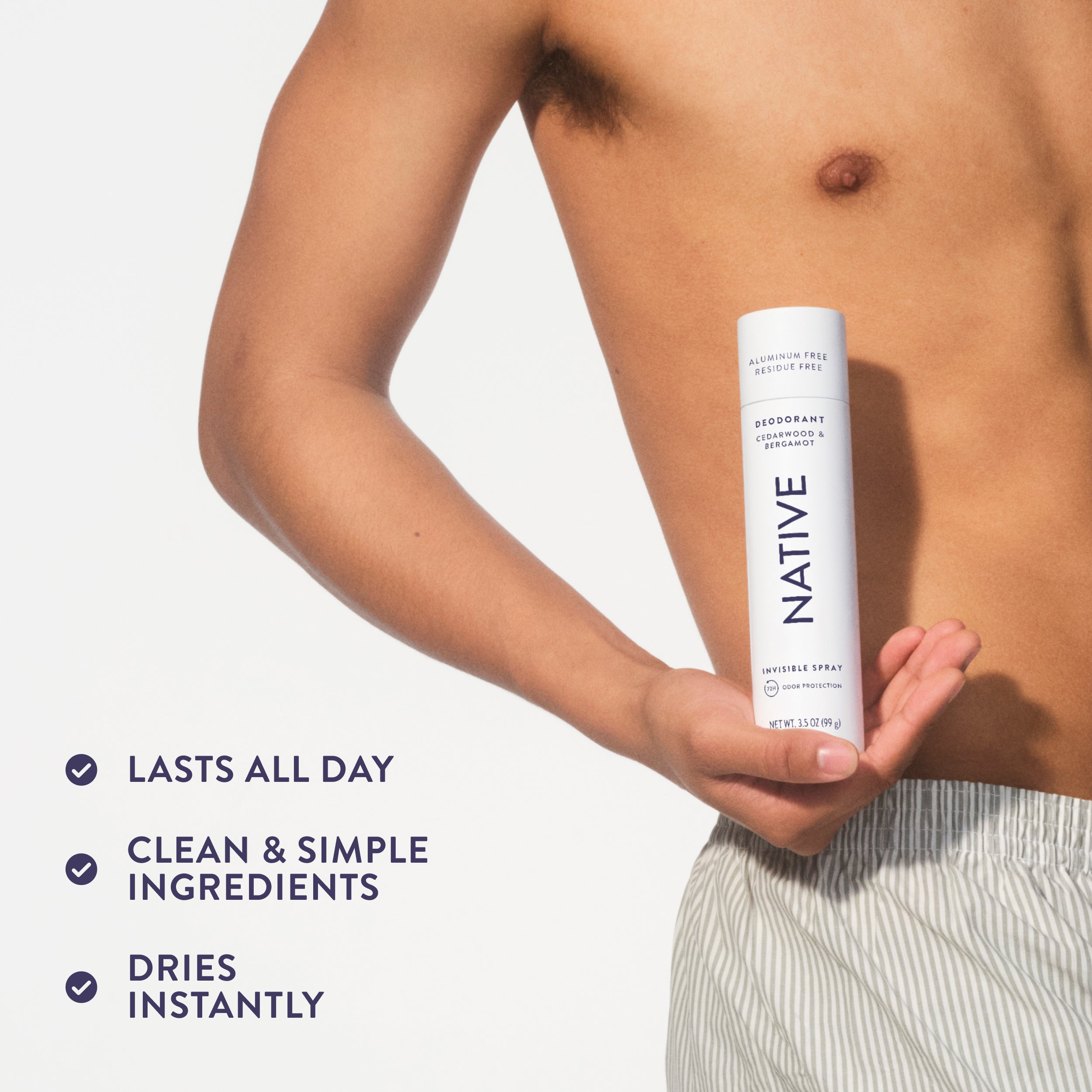 Cedarwood and Bergamot Deodorant Spray Classic 3.5oz Care Collection