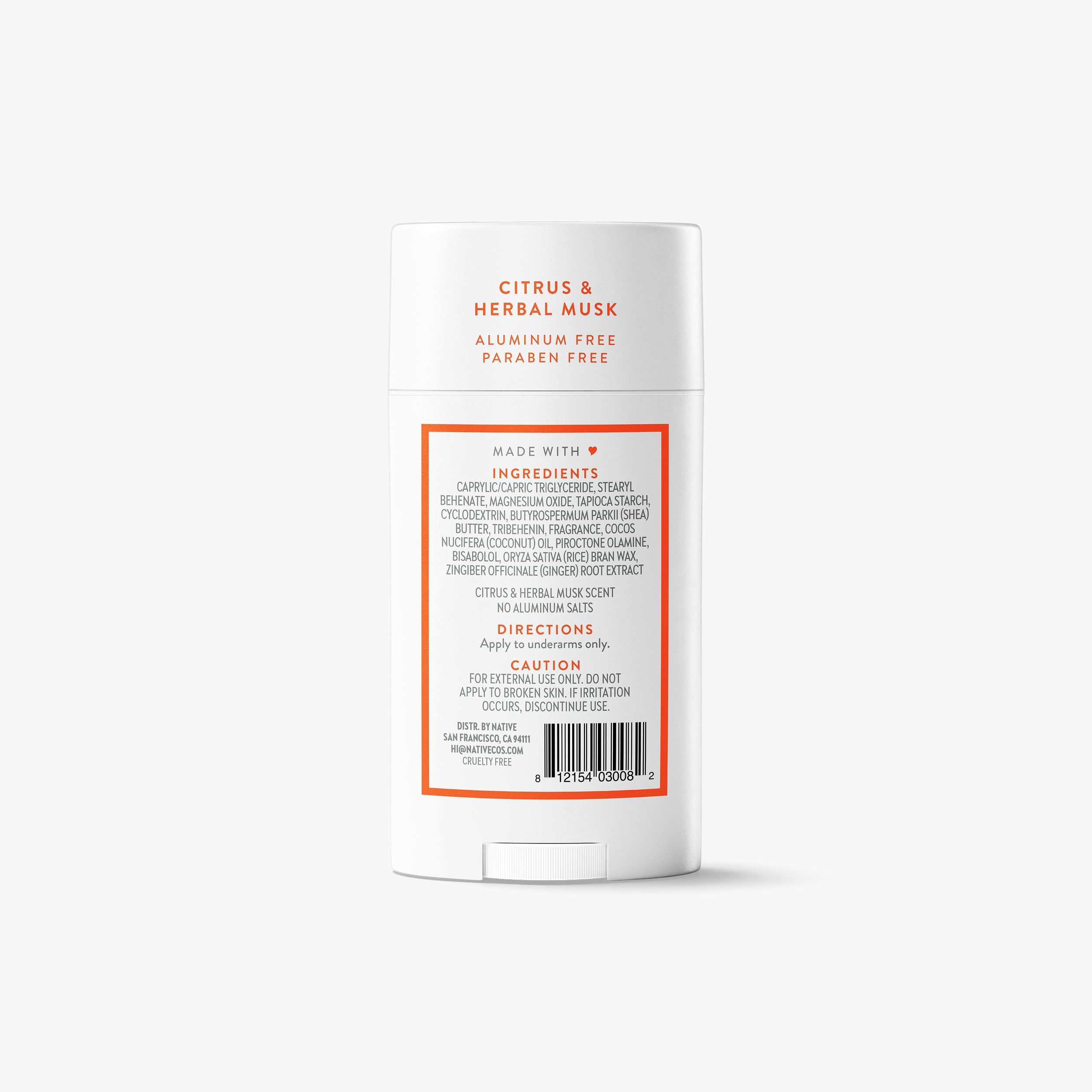 Citrus and Herbal Musk Deodorant Stick Classic 2.65oz Care Collection