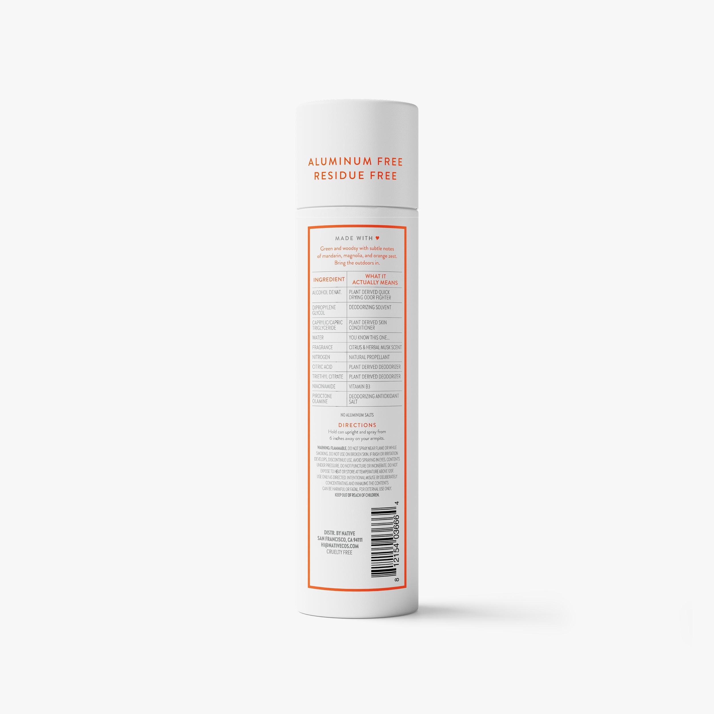 Citrus and Herbal Musk Deodorant Spray Classic 3.5oz Care Collection