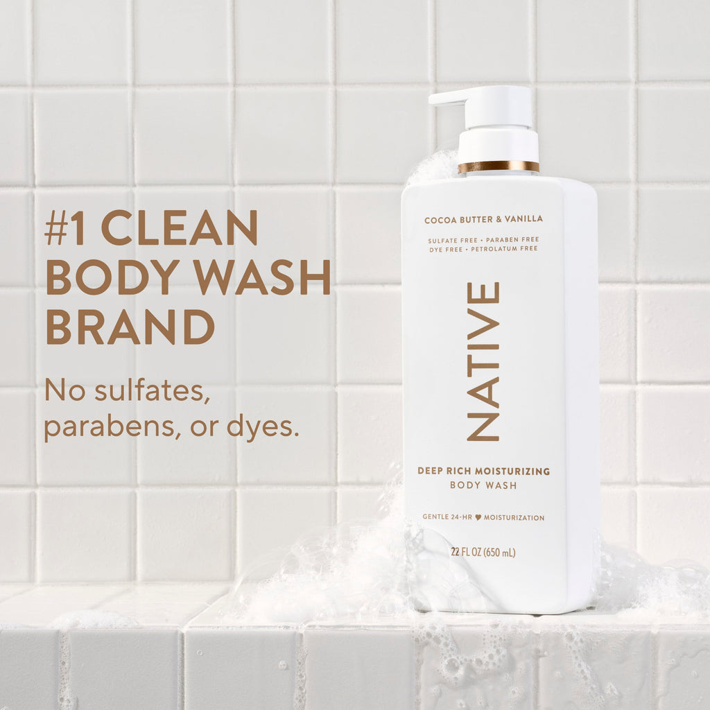 Cocoa Butter and Vanilla Moisturizing Body Wash Classic 22oz Care Collection