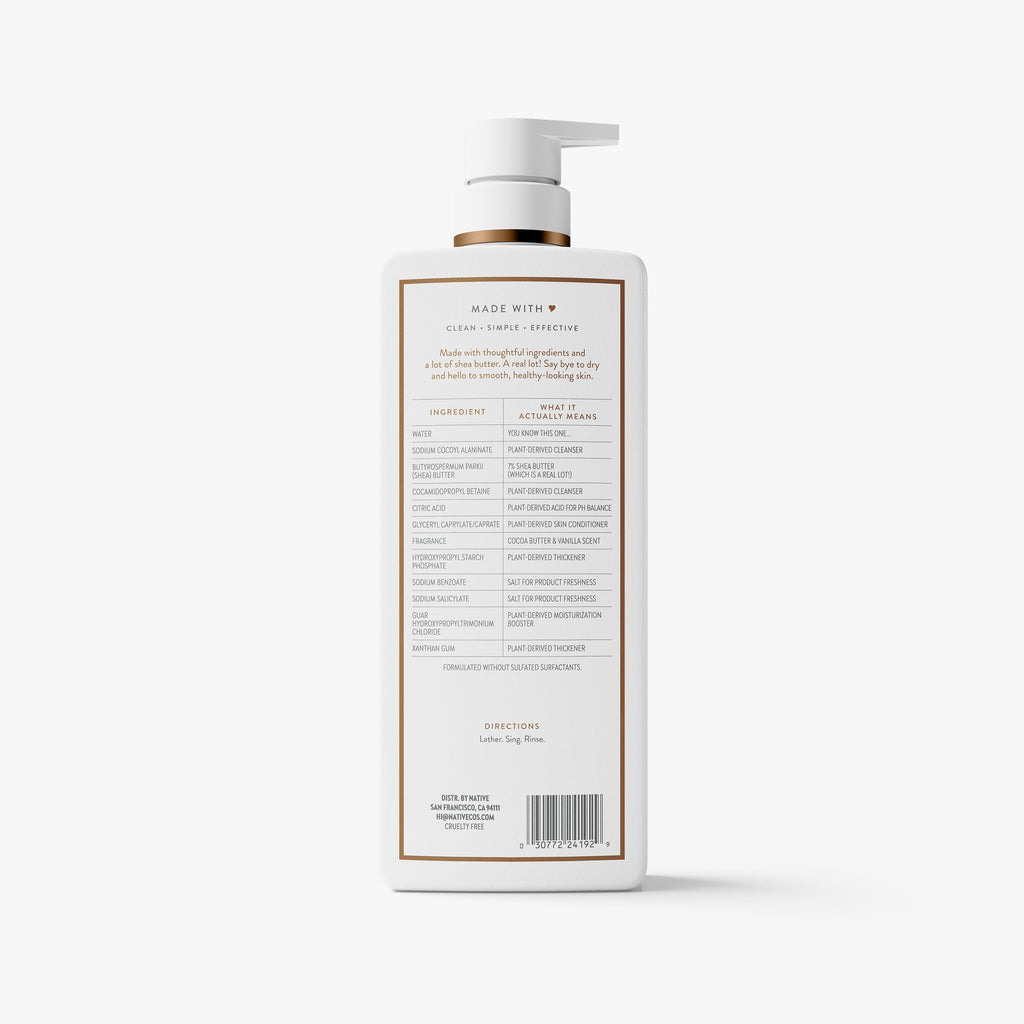 Cocoa Butter and Vanilla Moisturizing Body Wash Classic 22oz Care Collection