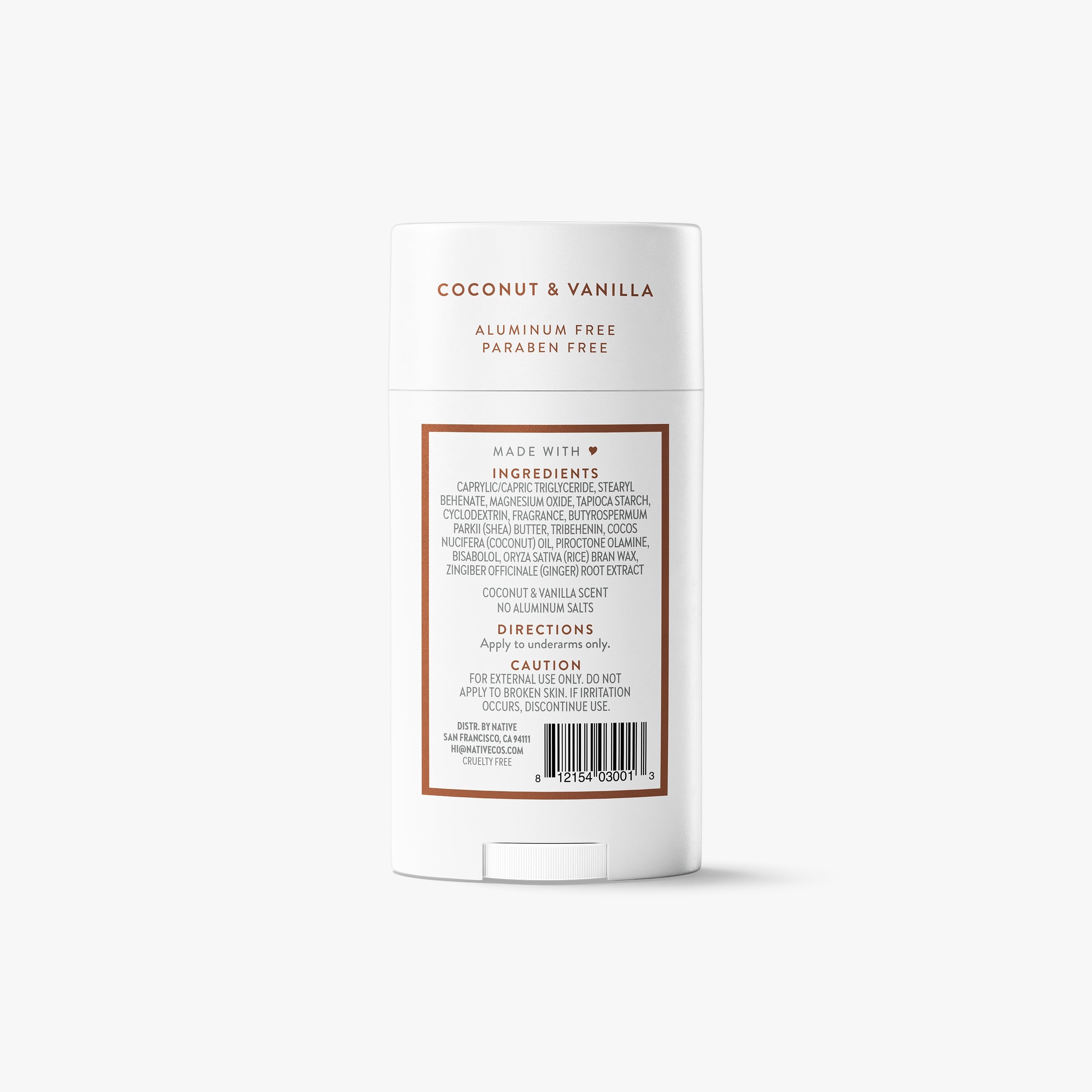 Coconut and Vanilla Deodorant Stick Classic 2.65oz Care Collection