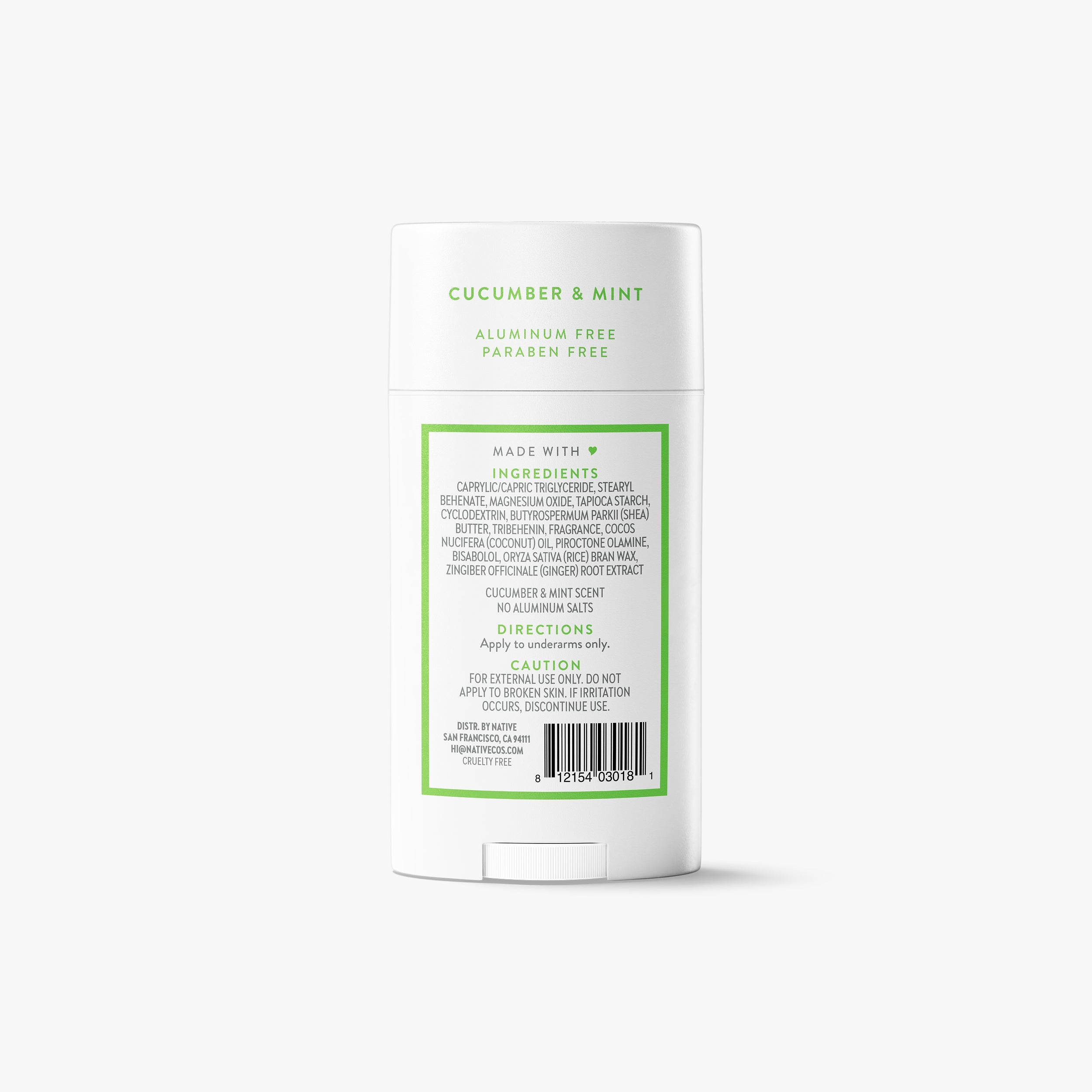 Cucumber and Mint Deodorant Stick Classic 2.65oz Care Collection