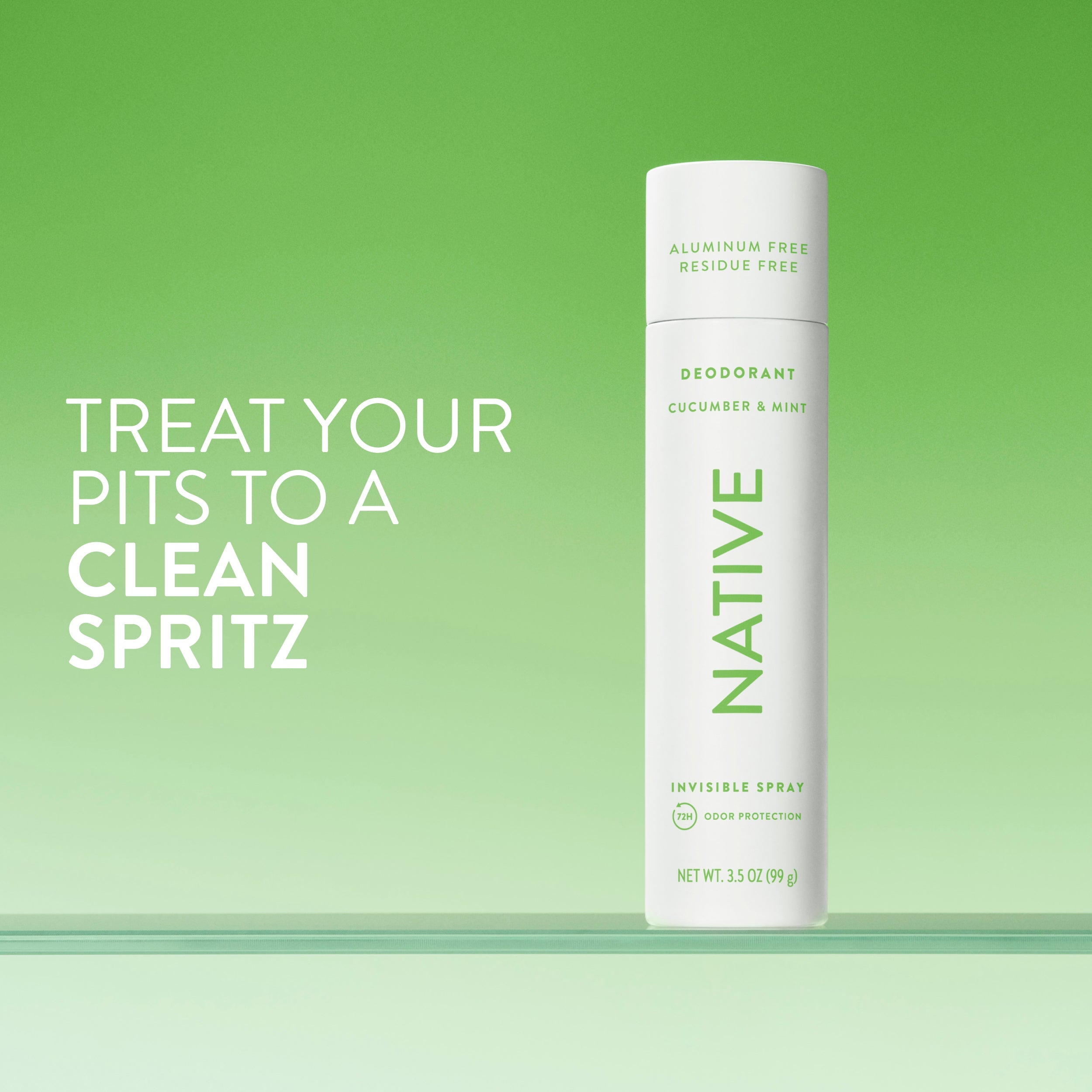 Cucumber and Mint Deodorant Spray Classic 3.5oz Care Collection