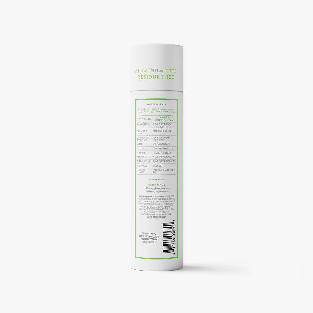 Cucumber and Mint Deodorant Spray Classic 3.5oz Care Collection