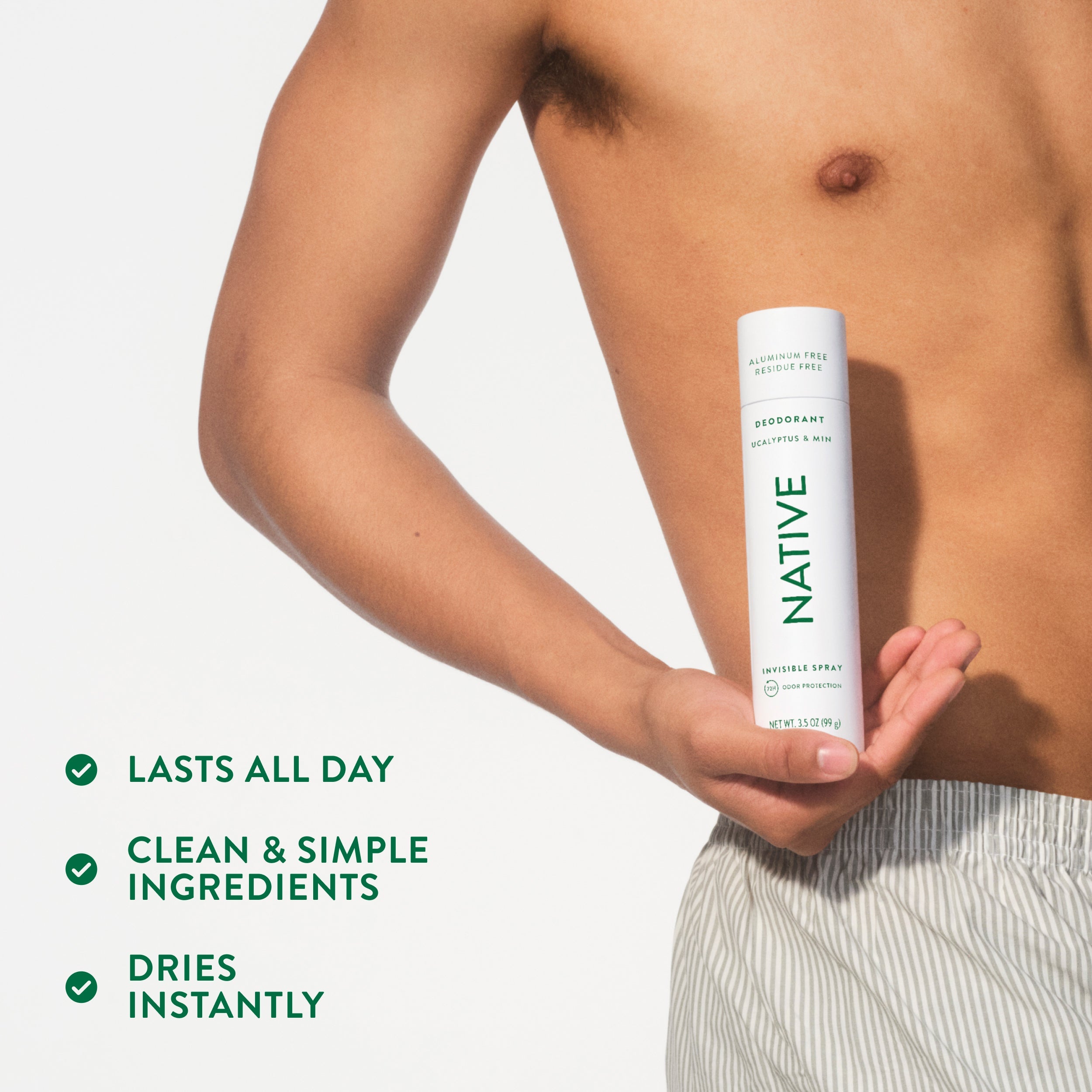 Eucalyptus and Mint Deodorant Spray Classic 3.5oz Care Collection