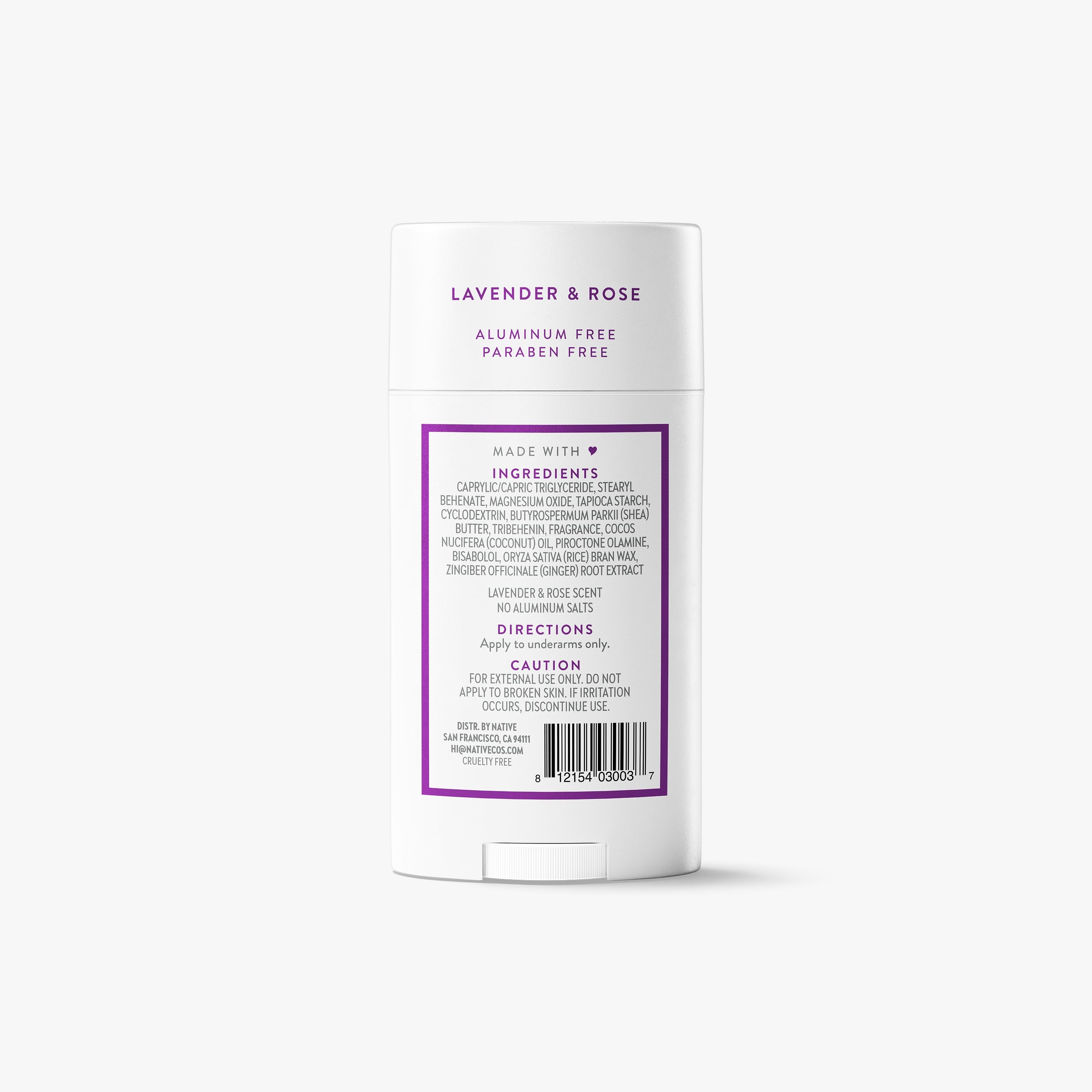 Lavender and Rose Deodorant Stick Classic 2.65oz Care Collection