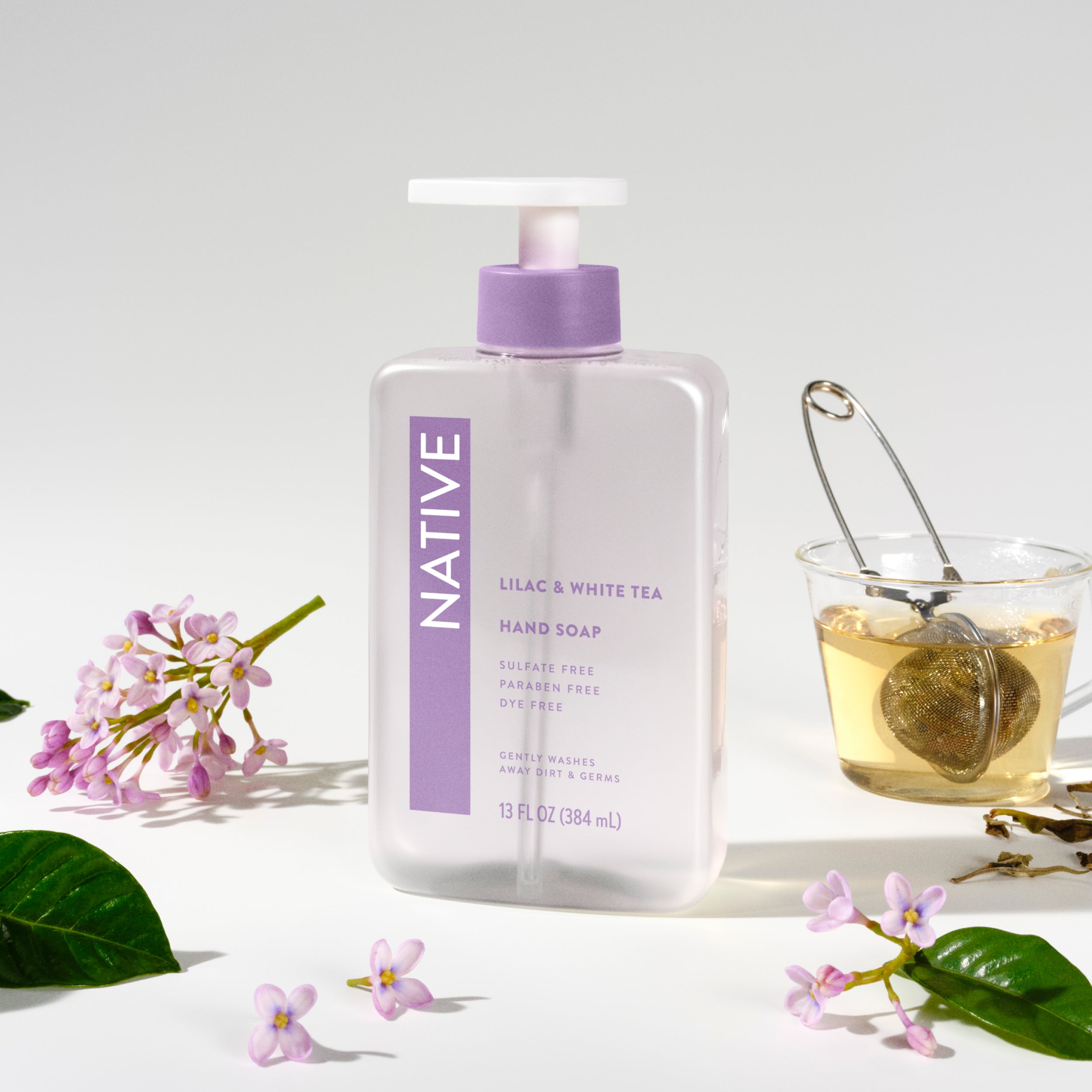 Lilac and White Tea Hand Soap Classic 13oz Care Collection