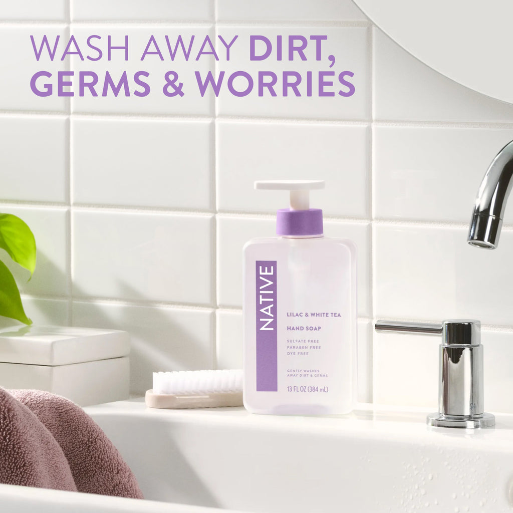 Lilac and White Tea Hand Soap Classic 13oz Care Collection