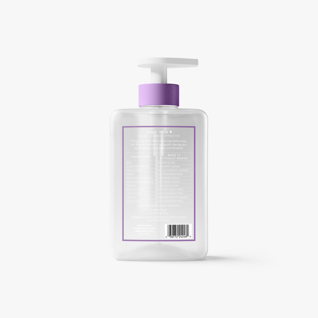 Lilac and White Tea Hand Soap Classic 13oz Care Collection