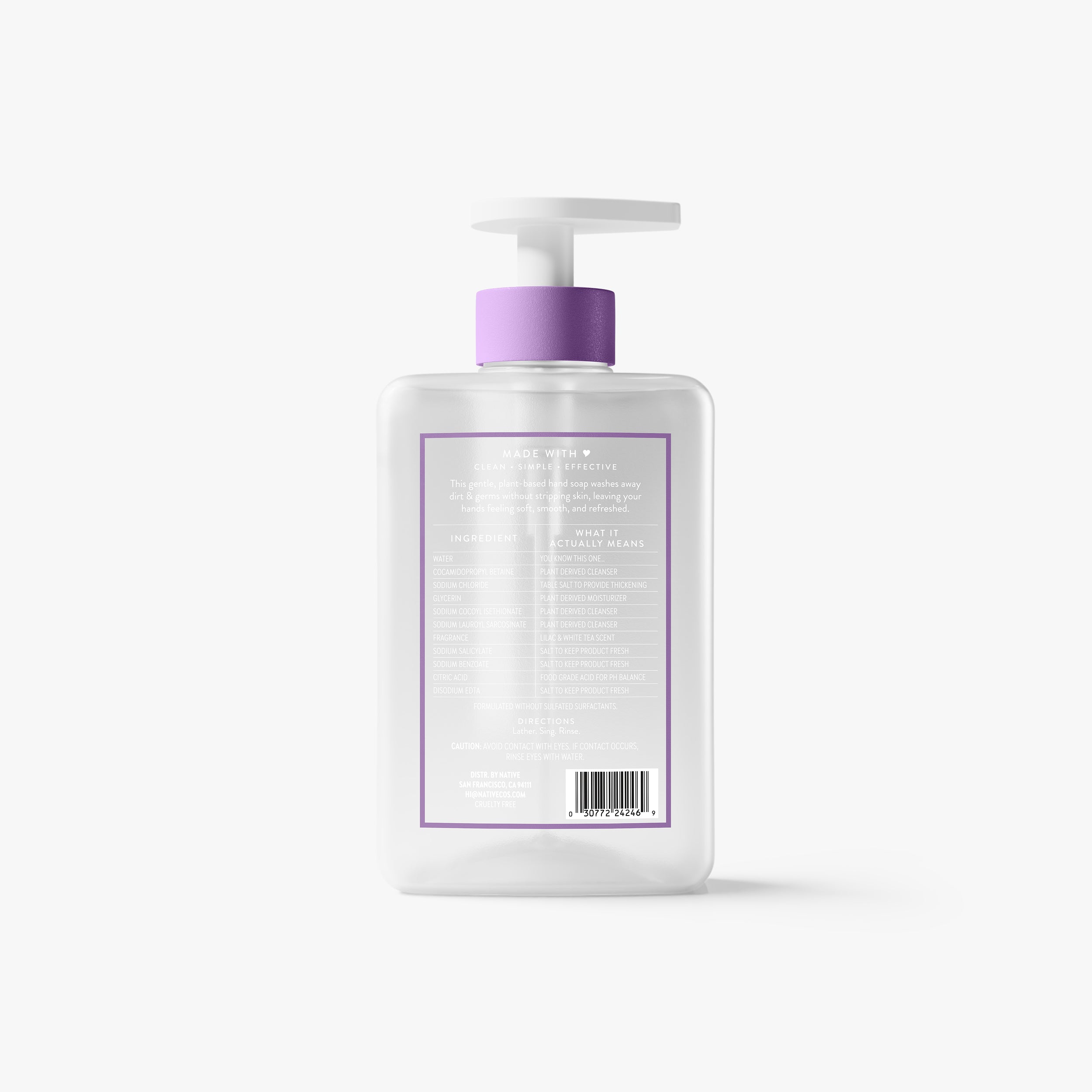 Lilac and White Tea Hand Soap Classic 13oz Care Collection