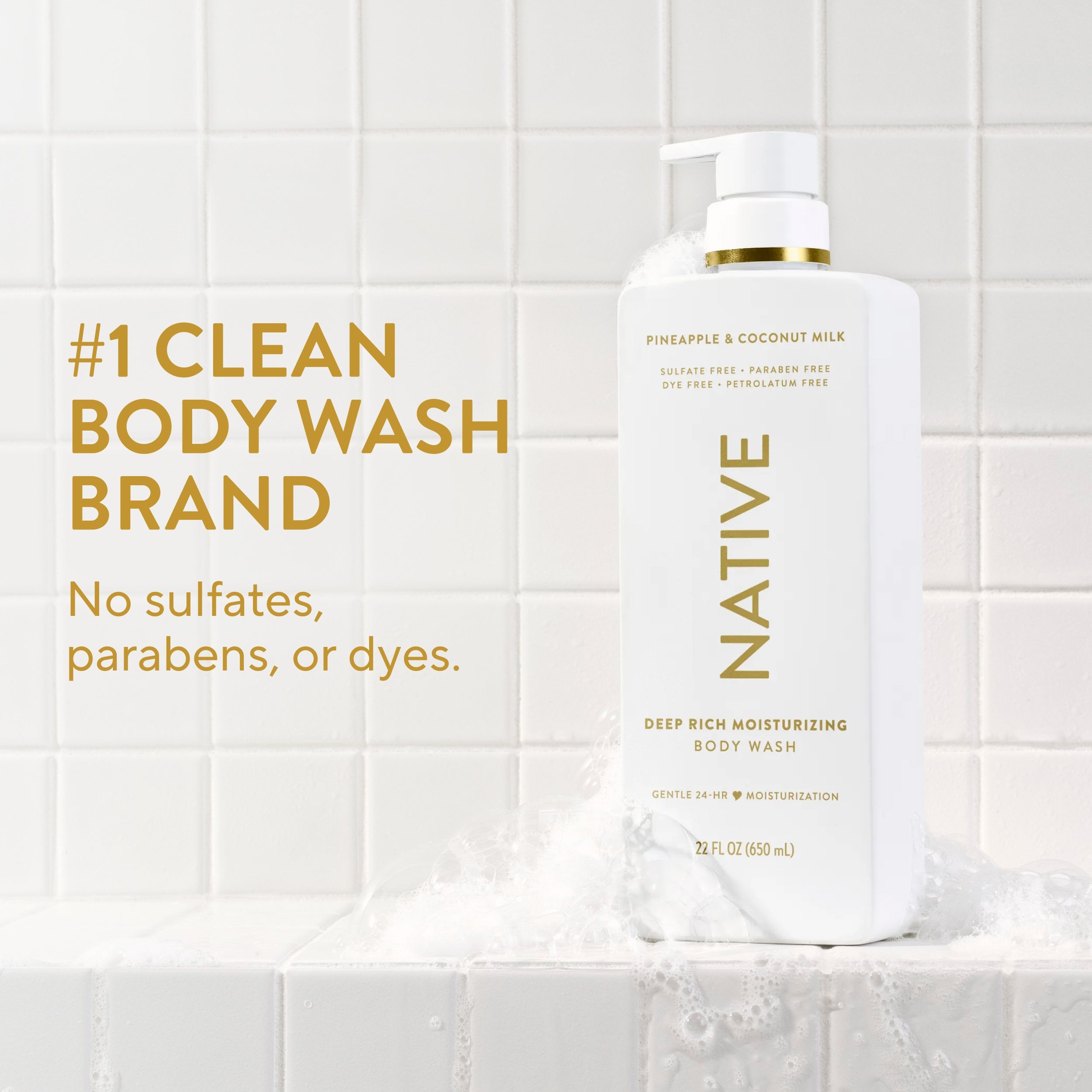 Pineapple and Coconut Milk Moisturizing Body Wash Classic 22oz Care Collection