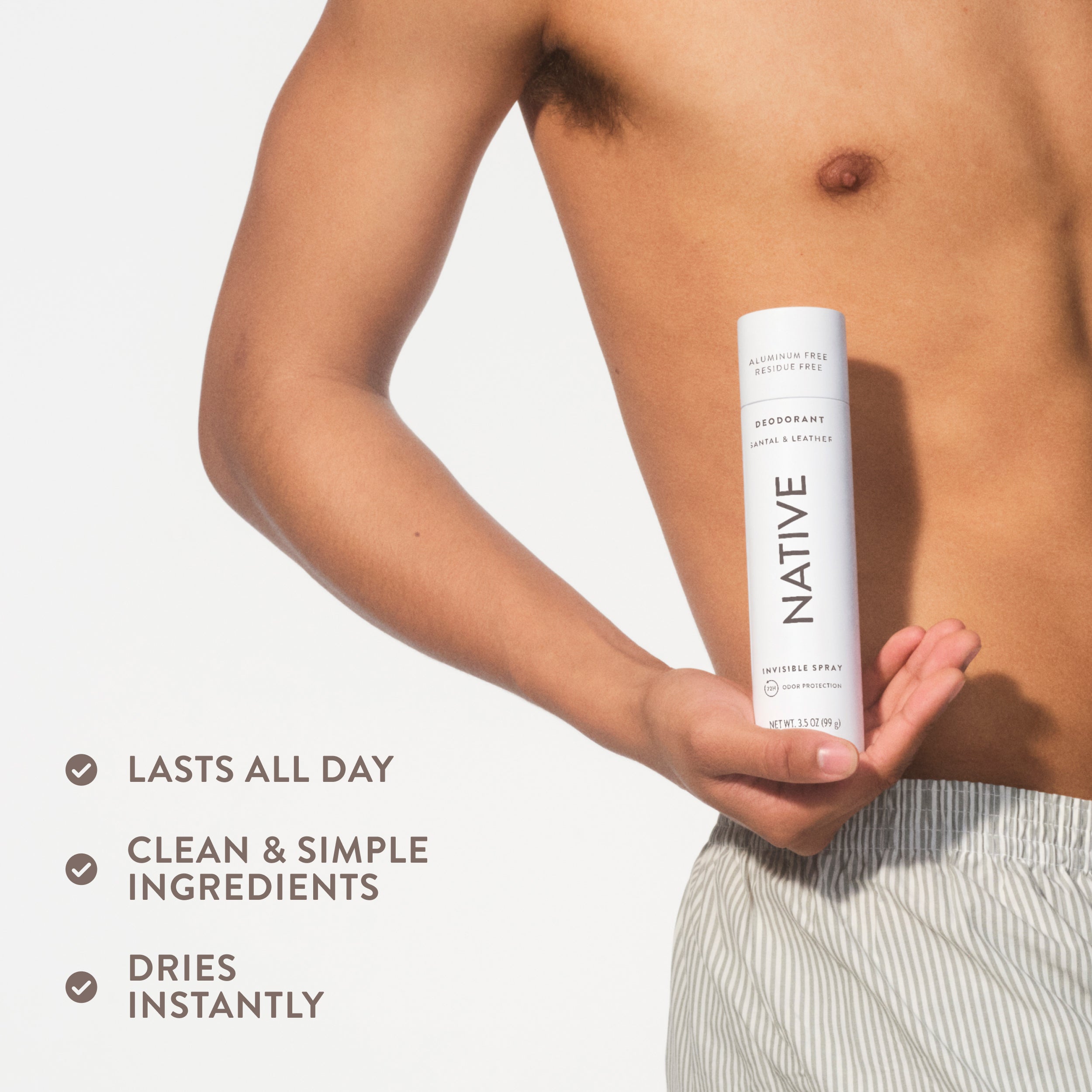 Santal and Leather Deodorant Spray Classic 3.5oz Care Collection
