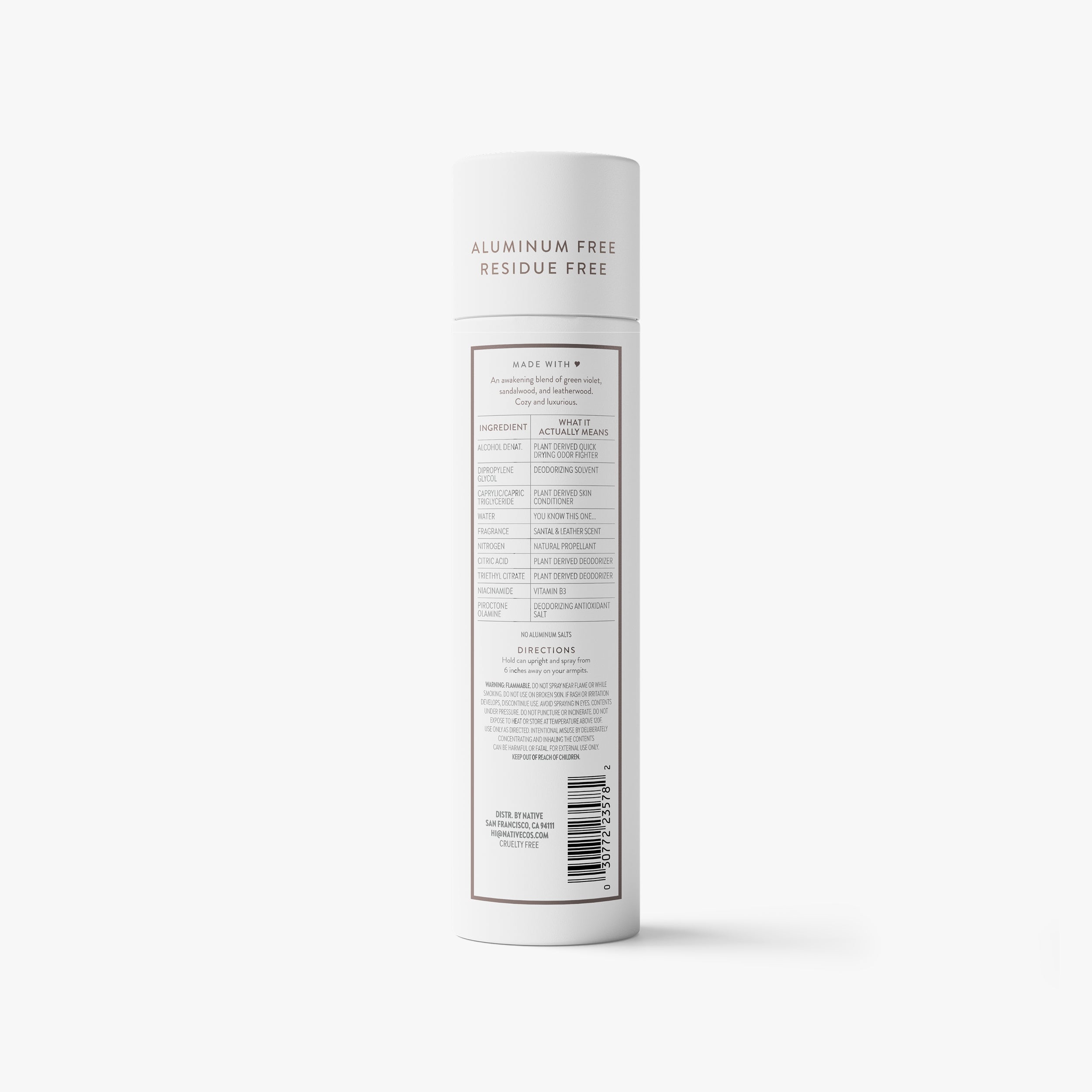 Santal and Leather Deodorant Spray Classic 3.5oz Care Collection