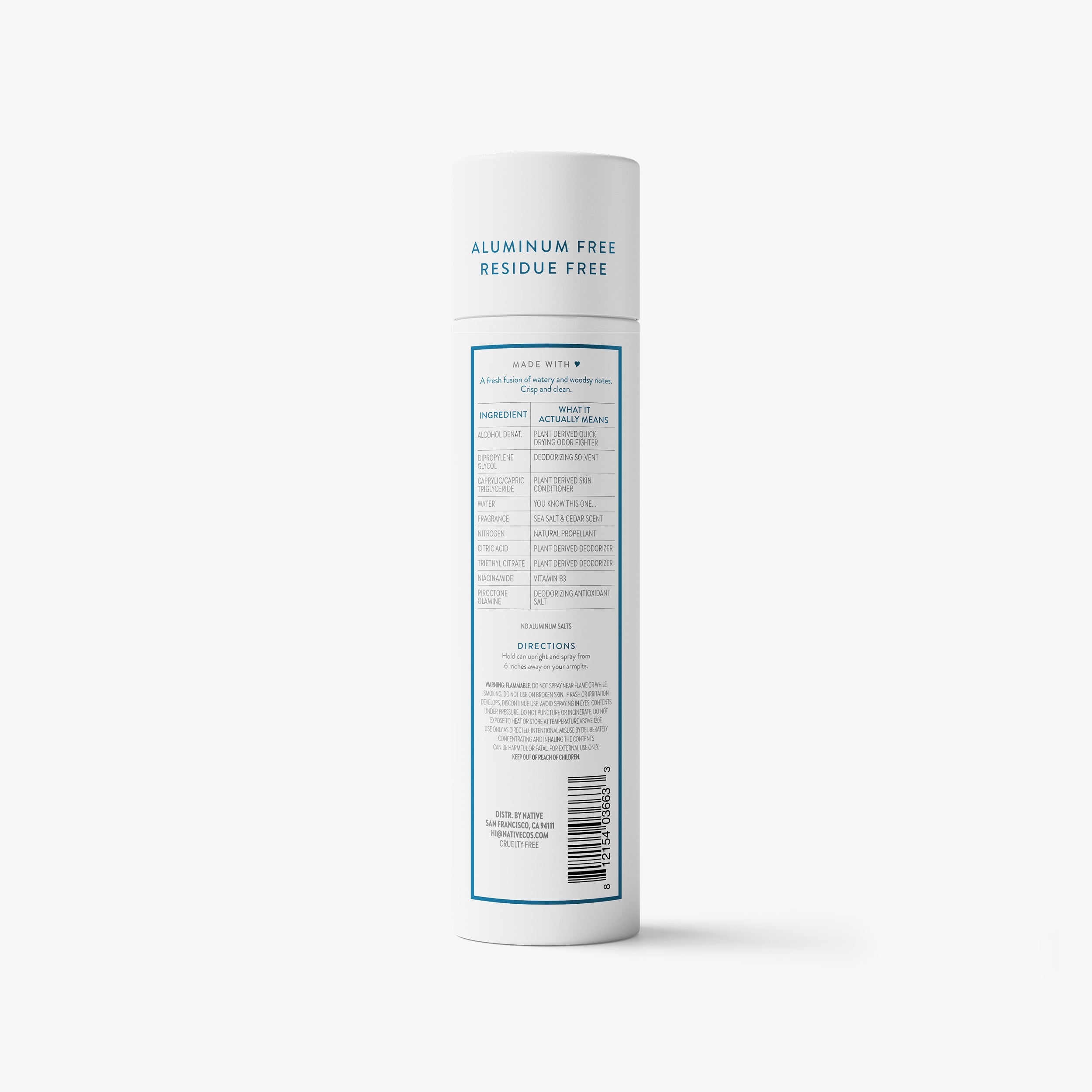 Sea Salt and Cedar Deodorant Spray Classic 3.5oz Care Collection