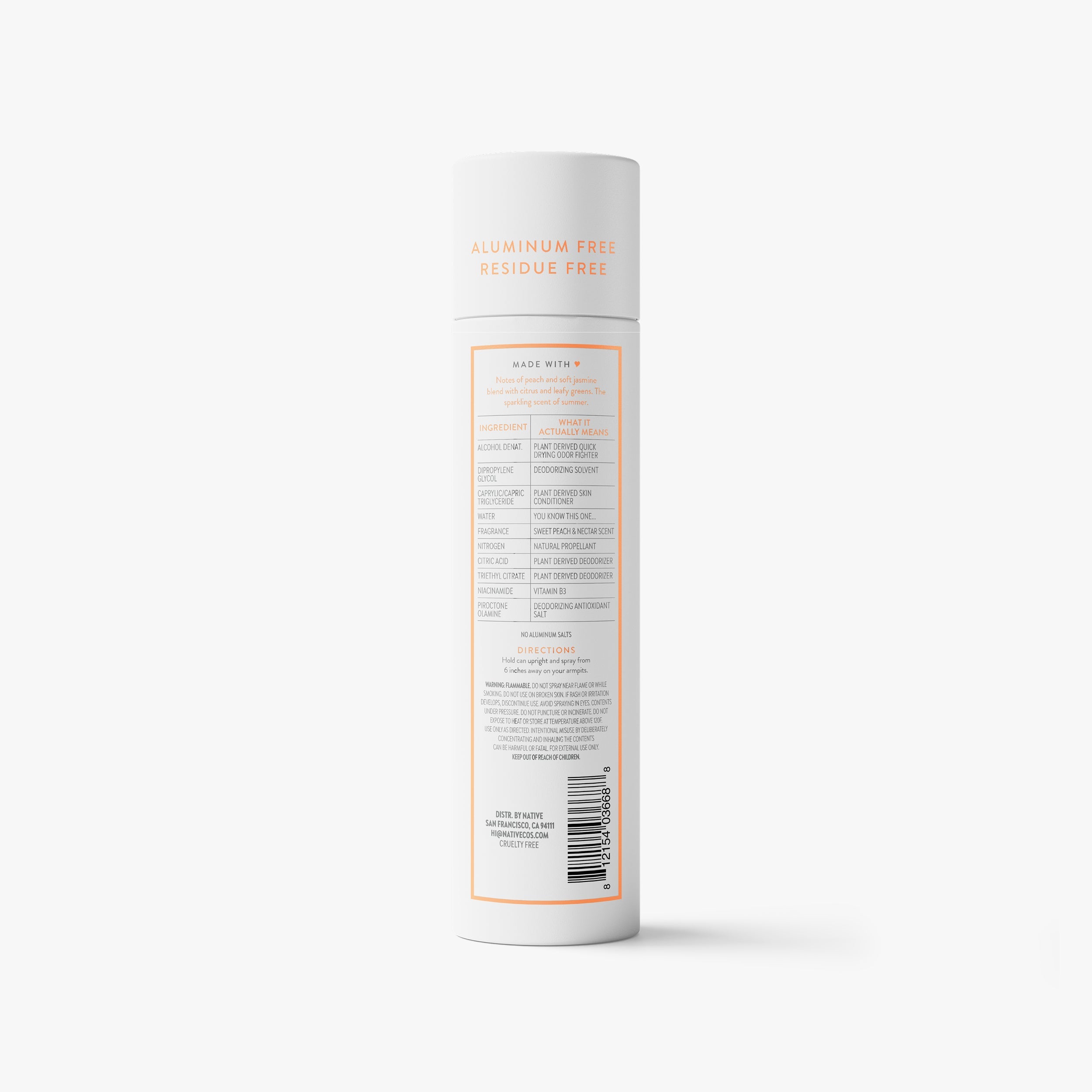 Sweet Peach and Nectar Deodorant Spray Classic 3.5oz Care Collection