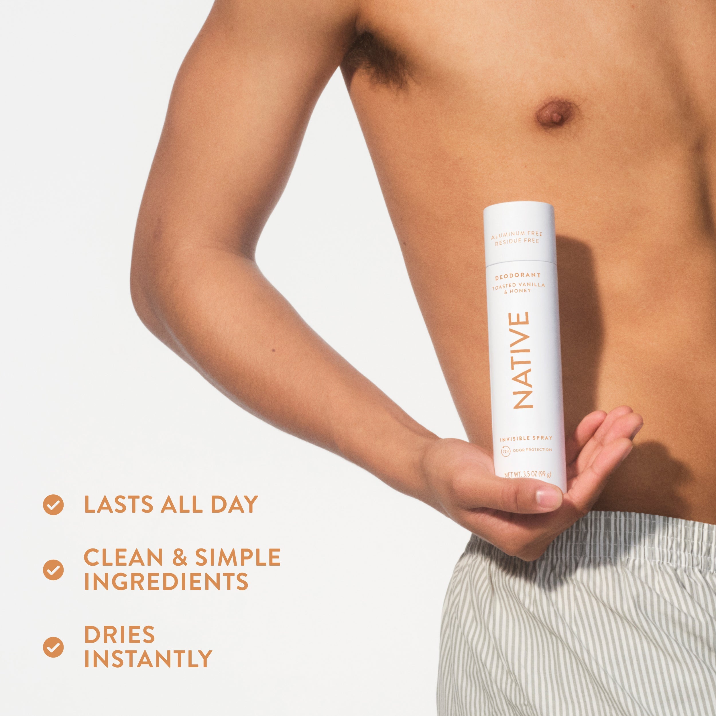 Toasted Vanilla and Honey Deodorant Spray Classic 3.5oz Care Collection