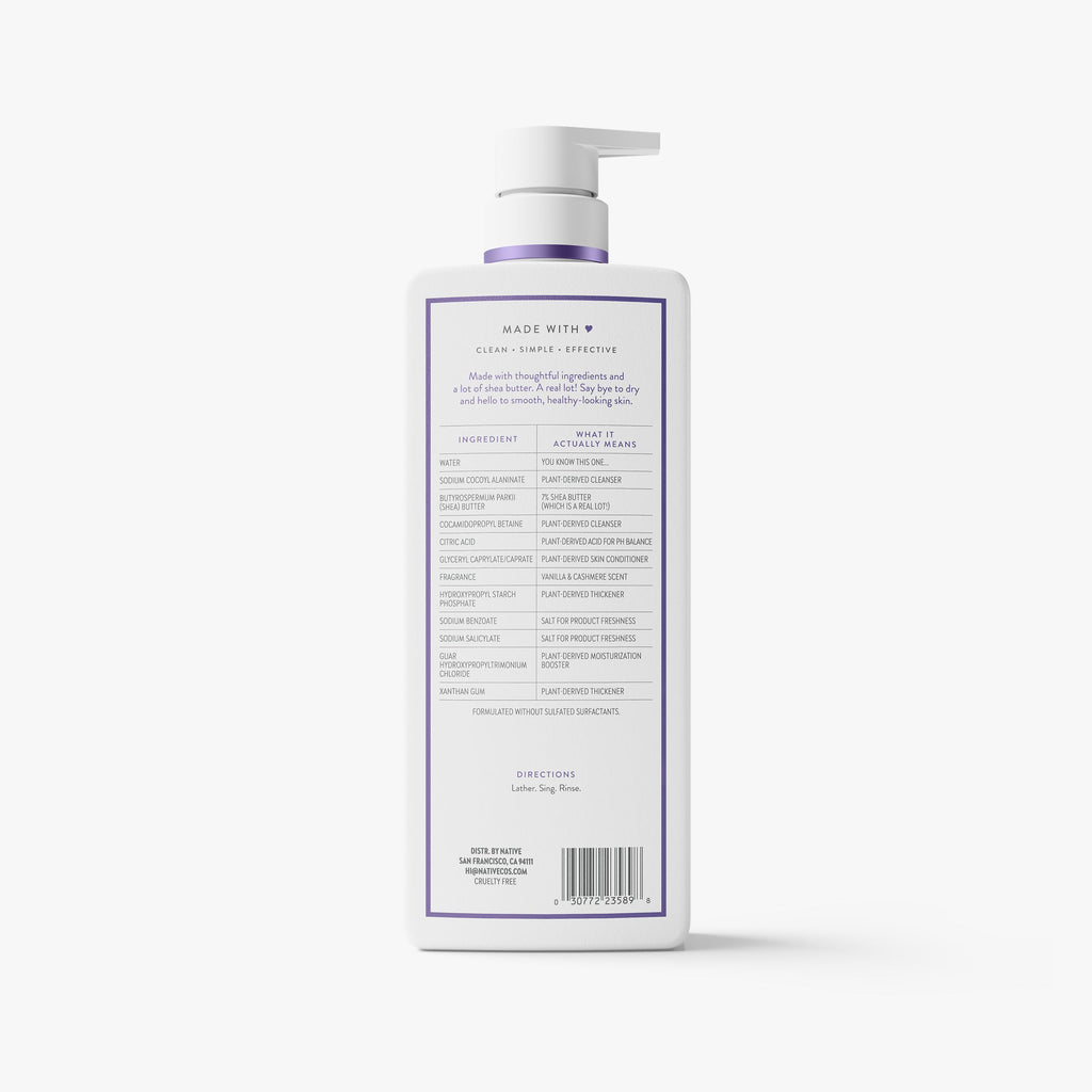 Vanilla and Cashmere Moisturizing Body Wash Classic 22oz Care Collection