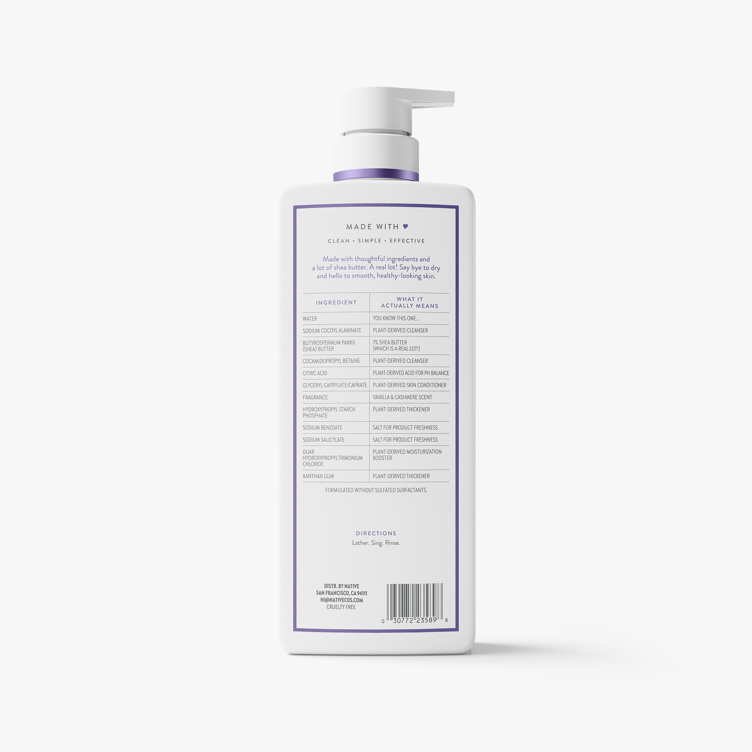 Vanilla and Cashmere Moisturizing Body Wash Classic 22oz Care Collection