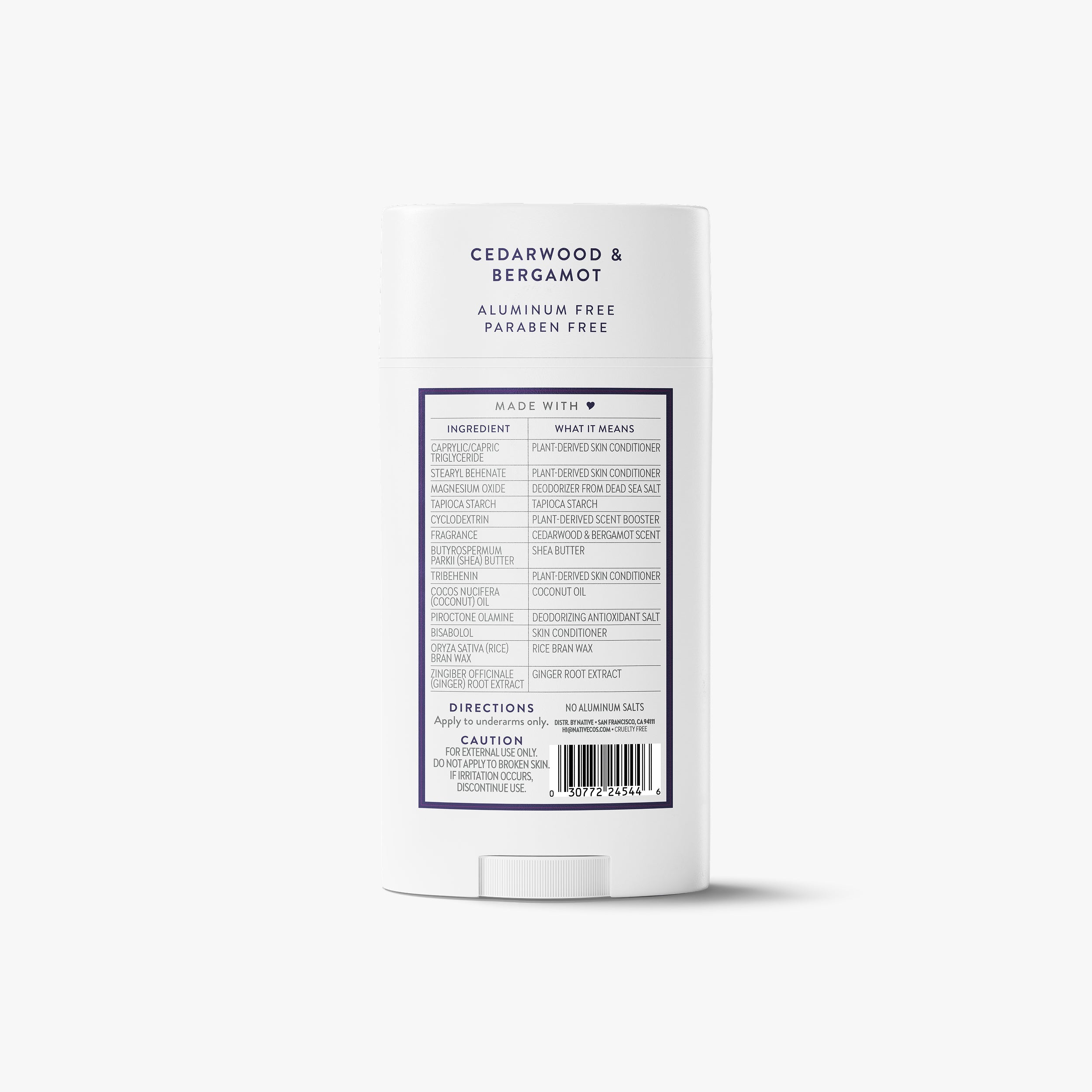 Cedarwood and Bergamot Deodorant Stick Classic 3.1oz Care Collection