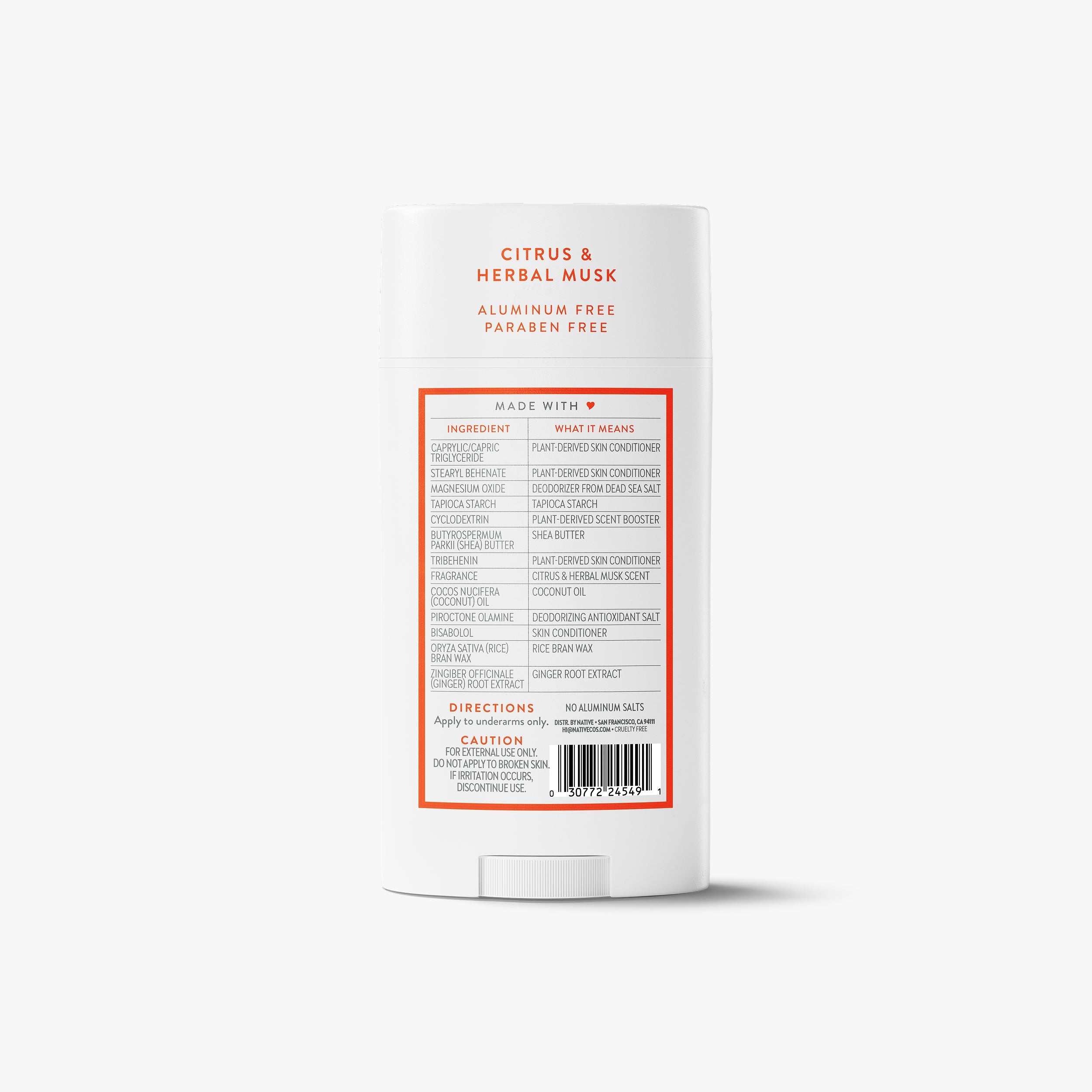 Citrus and Herbal Musk Deodorant Stick Classic 3.1oz Care Collection