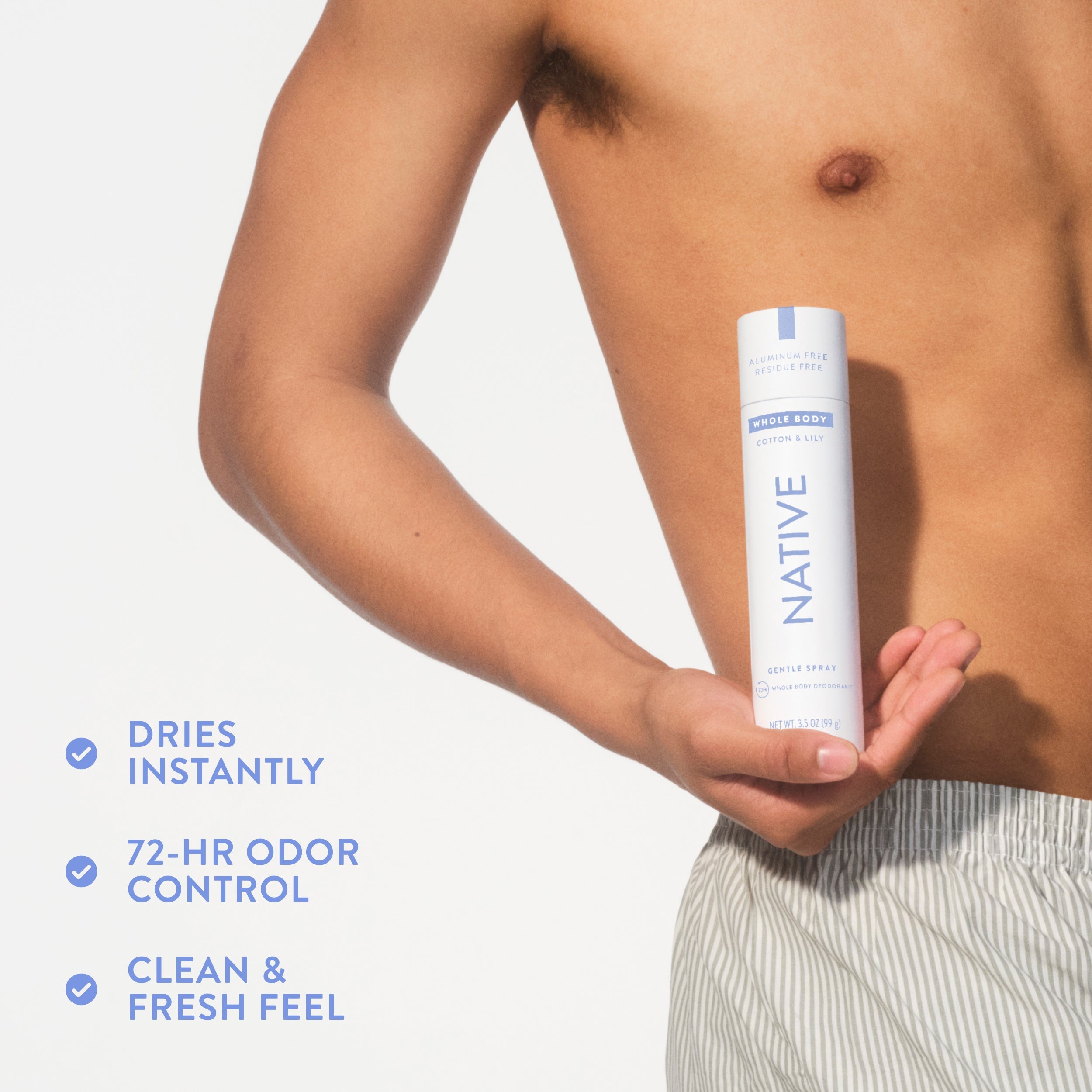 Cotton and Lily Whole Body Deodorant Spray Classic 3.5oz Care Collection