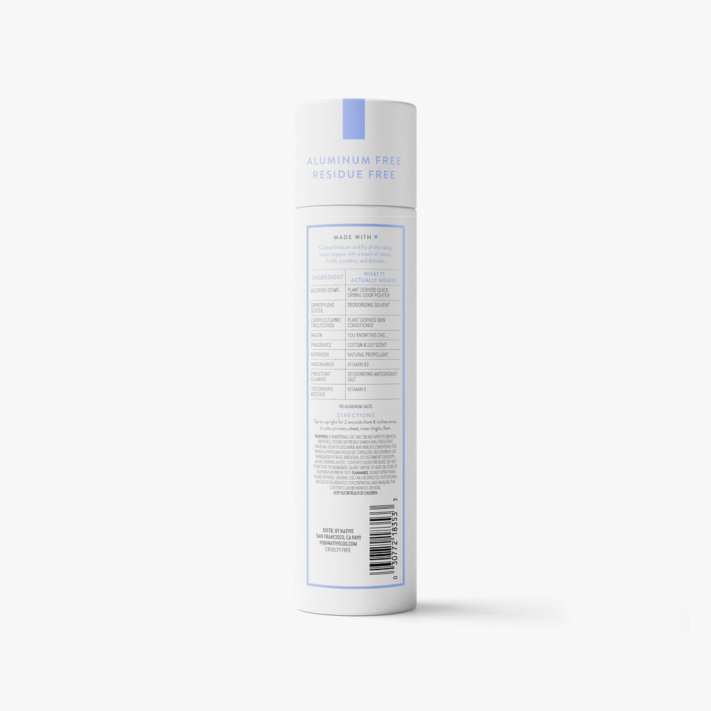 Cotton and Lily Whole Body Deodorant Spray Classic 3.5oz Care Collection