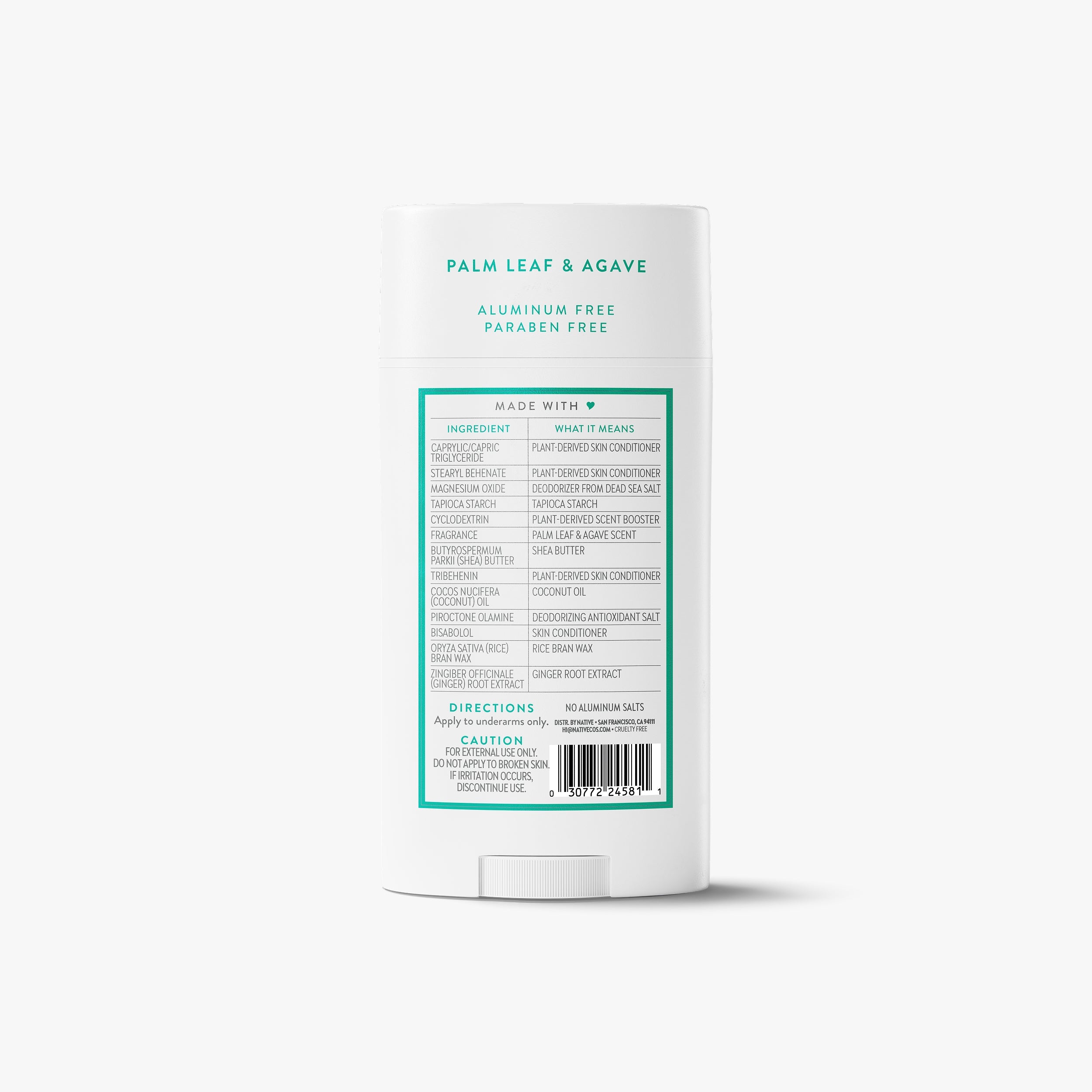 Palm Leaf and Agave Deodorant Stick Classic 3.1oz Care Collection