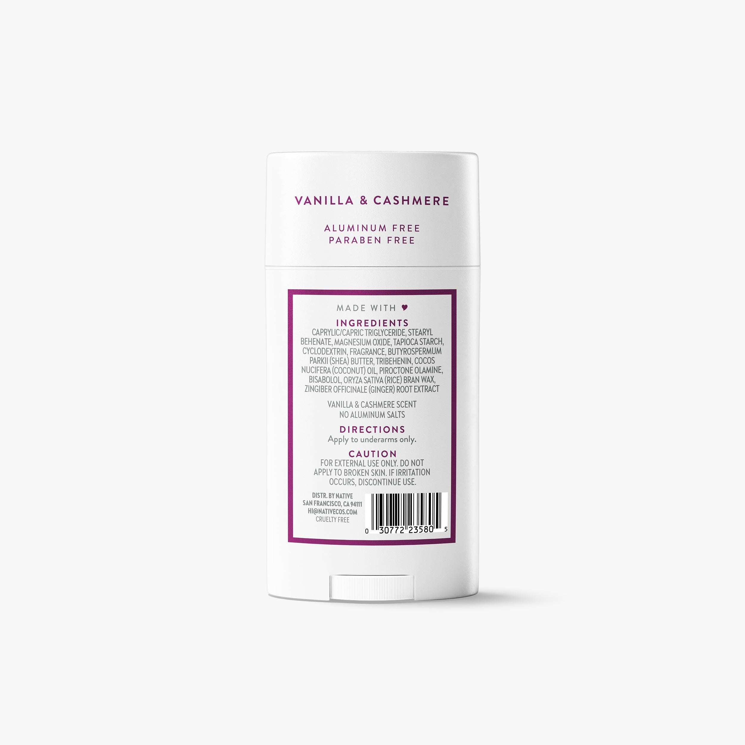 Vanilla and Cashmere Deodorant Stick Classic 2.65oz Care Collection