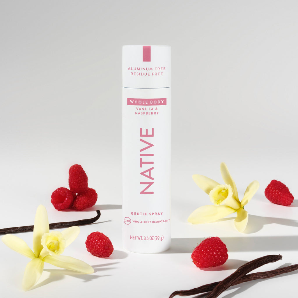 Vanilla and Raspberry Whole Body Deodorant Spray Classic 3.5oz Care Collection