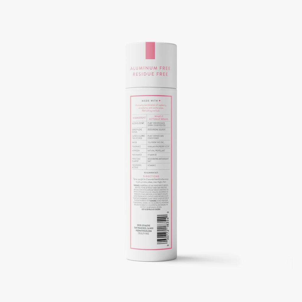Vanilla and Raspberry Whole Body Deodorant Spray Classic 3.5oz Care Collection