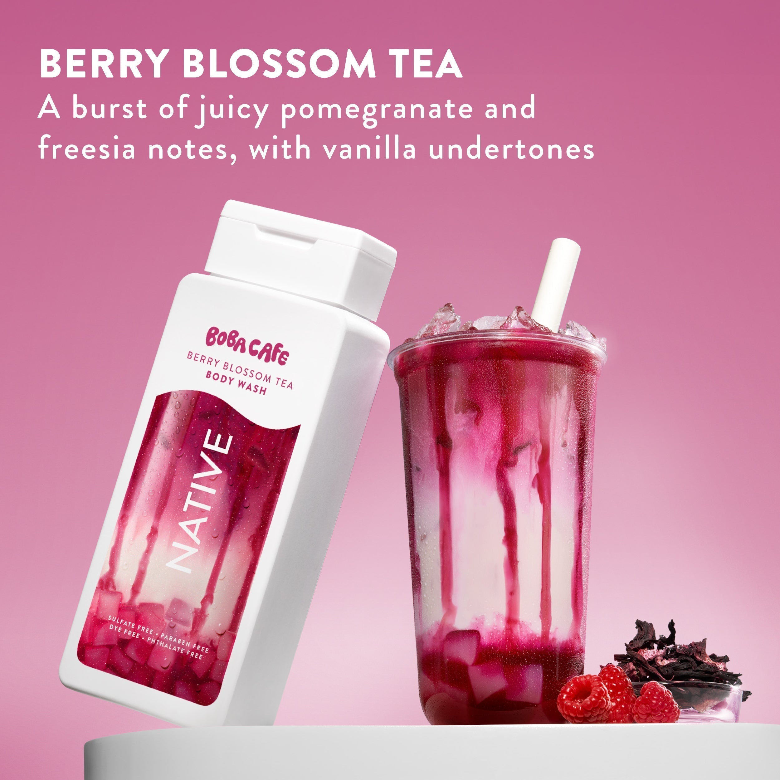 Berry Blossom Tea Body Wash Limited Edition 18oz Care Collection