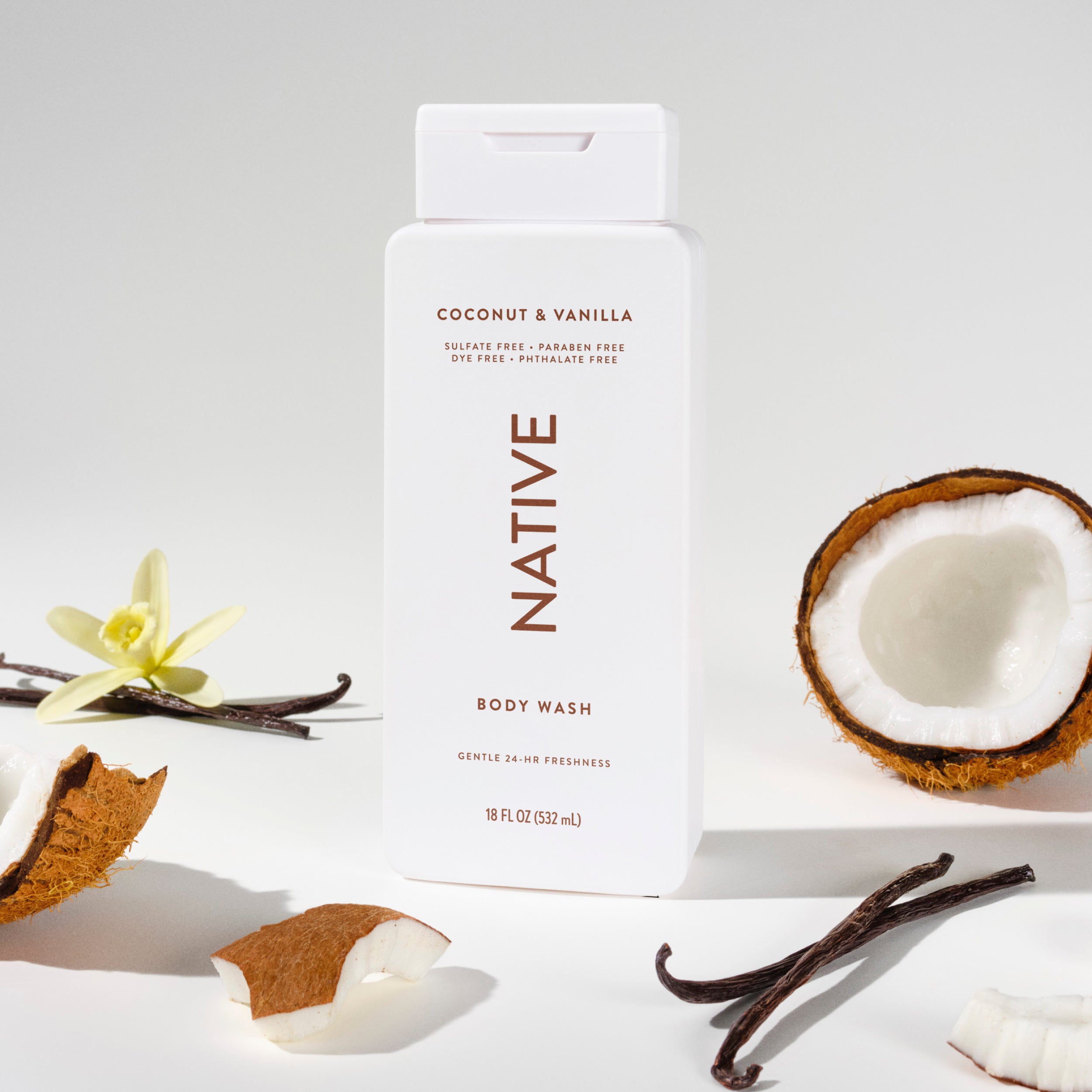 Coconut and Vanilla Body Wash Classic 18oz Care Collection