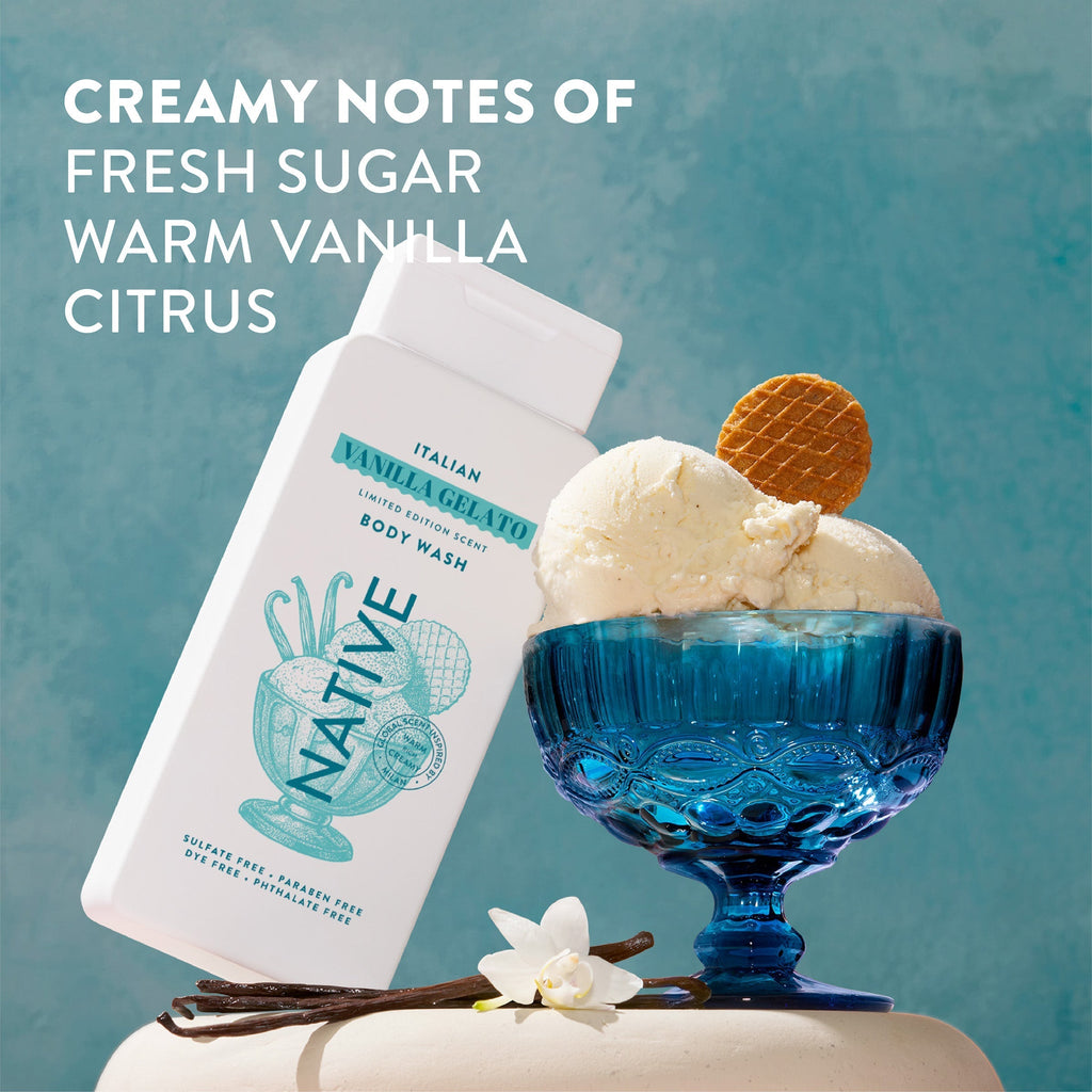 Italian Vanilla Gelato Body Wash Limited Edition 18oz Care Collection