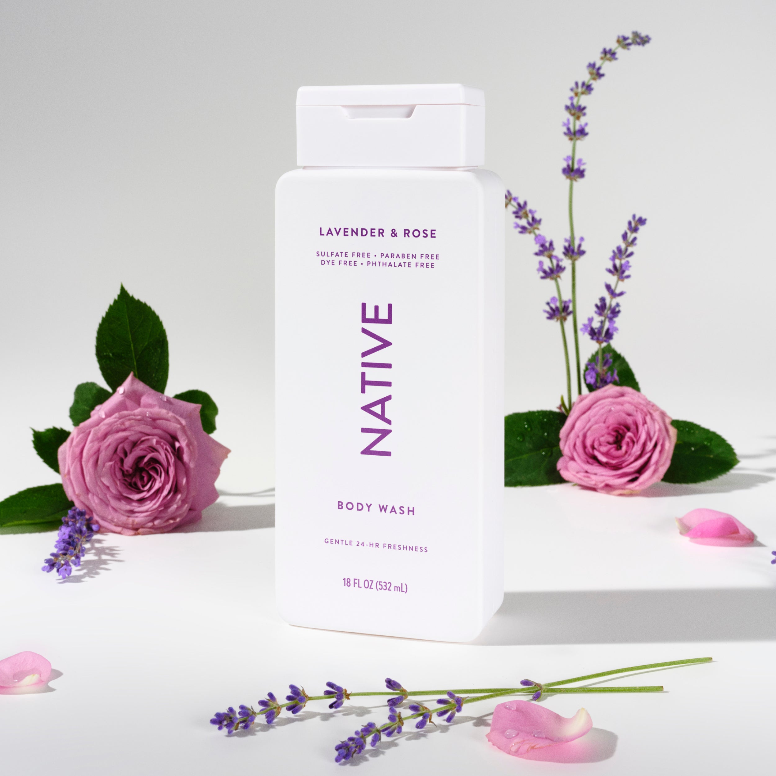 Lavender and Rose Body Wash Classic 18oz Care Collection