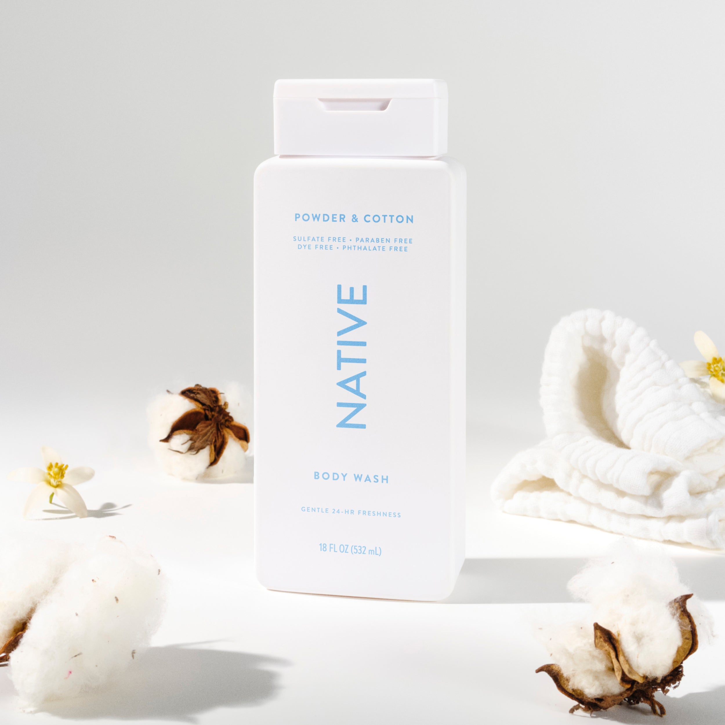 Powder and Cotton Body Wash Classic 18oz Care Collection