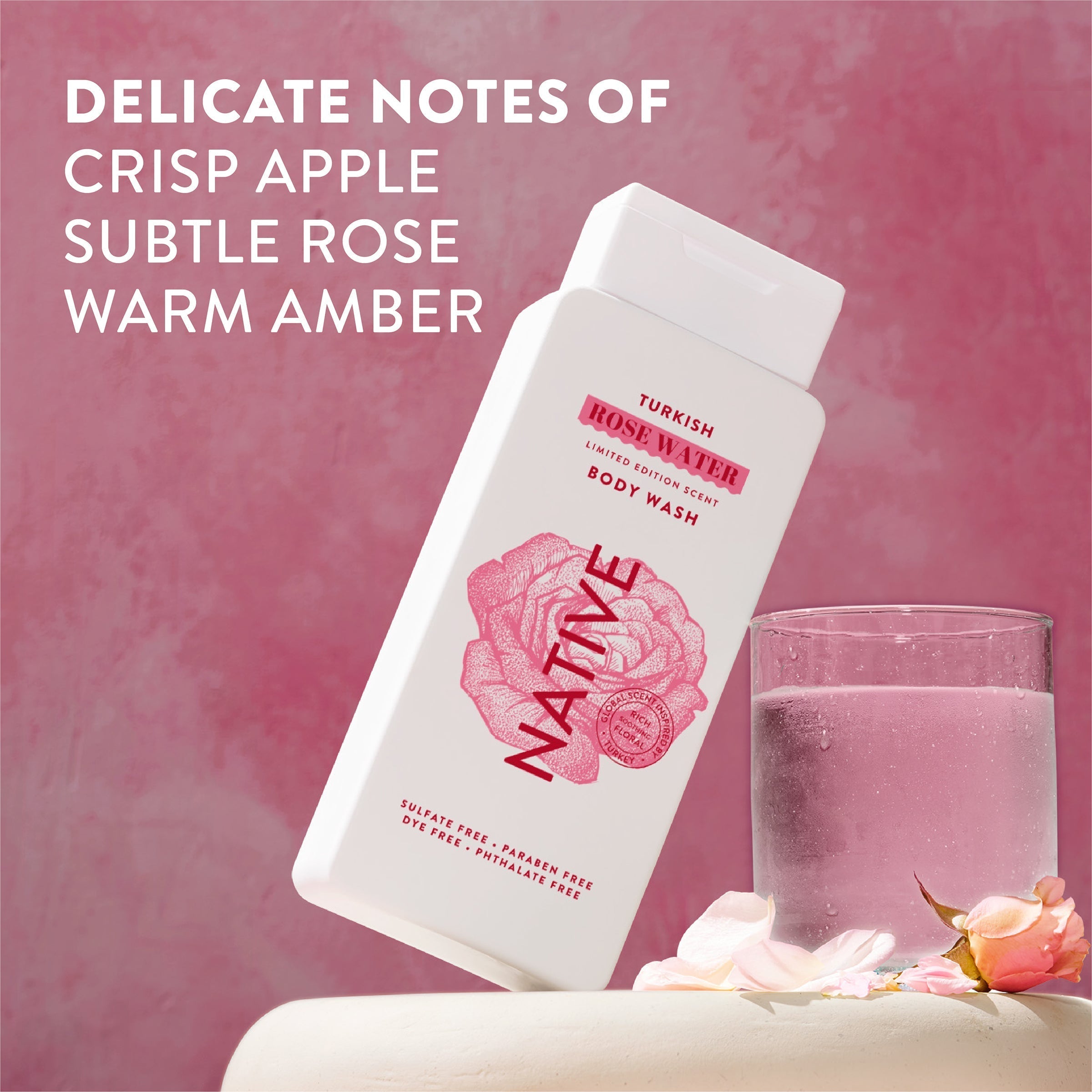 Turkish Rose Water Body Wash Limited Edition 18oz Care Collection