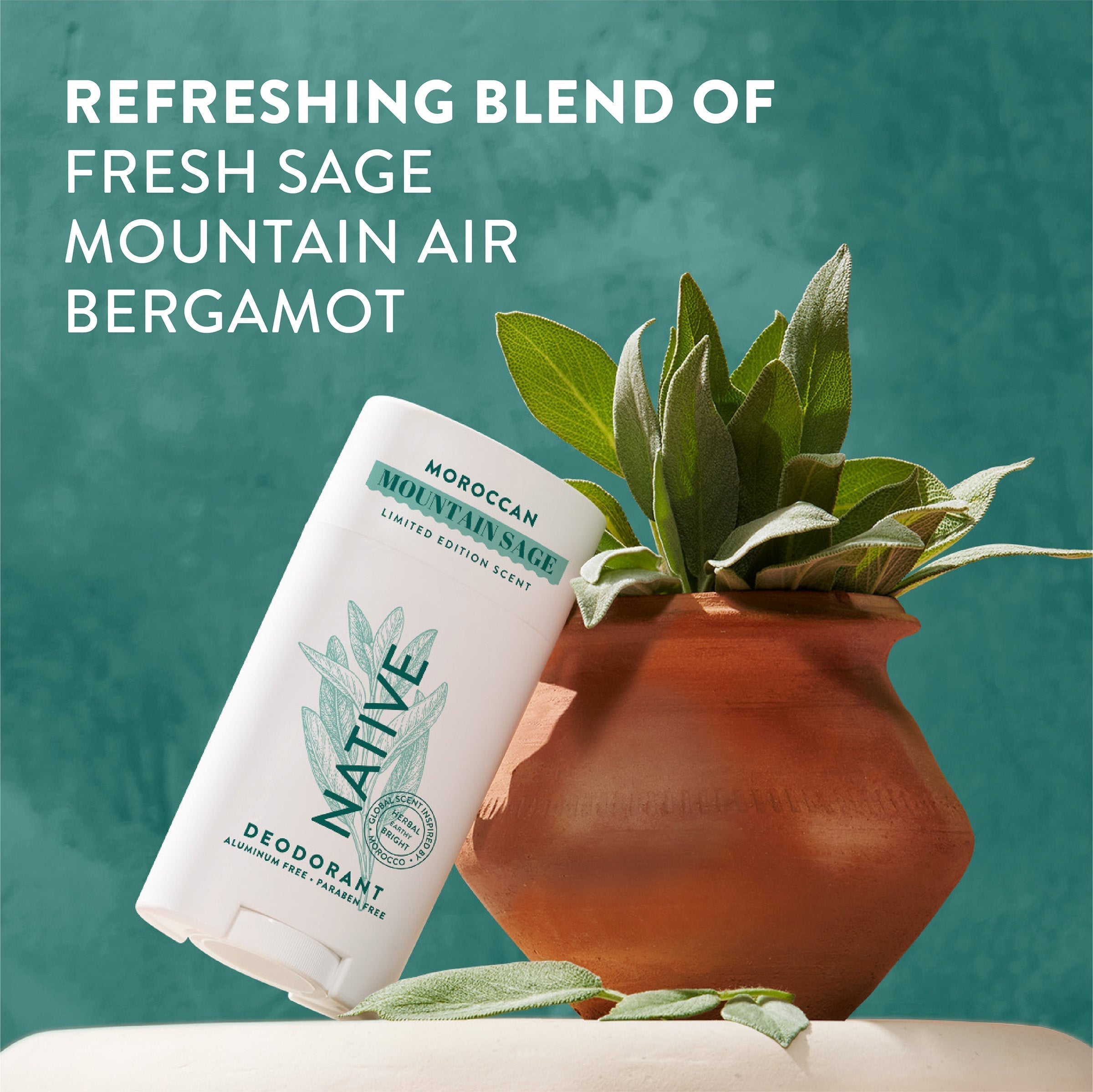 Moroccan Mountain Sage Deodorant Stick Limited Edition 2.65oz Care Collection