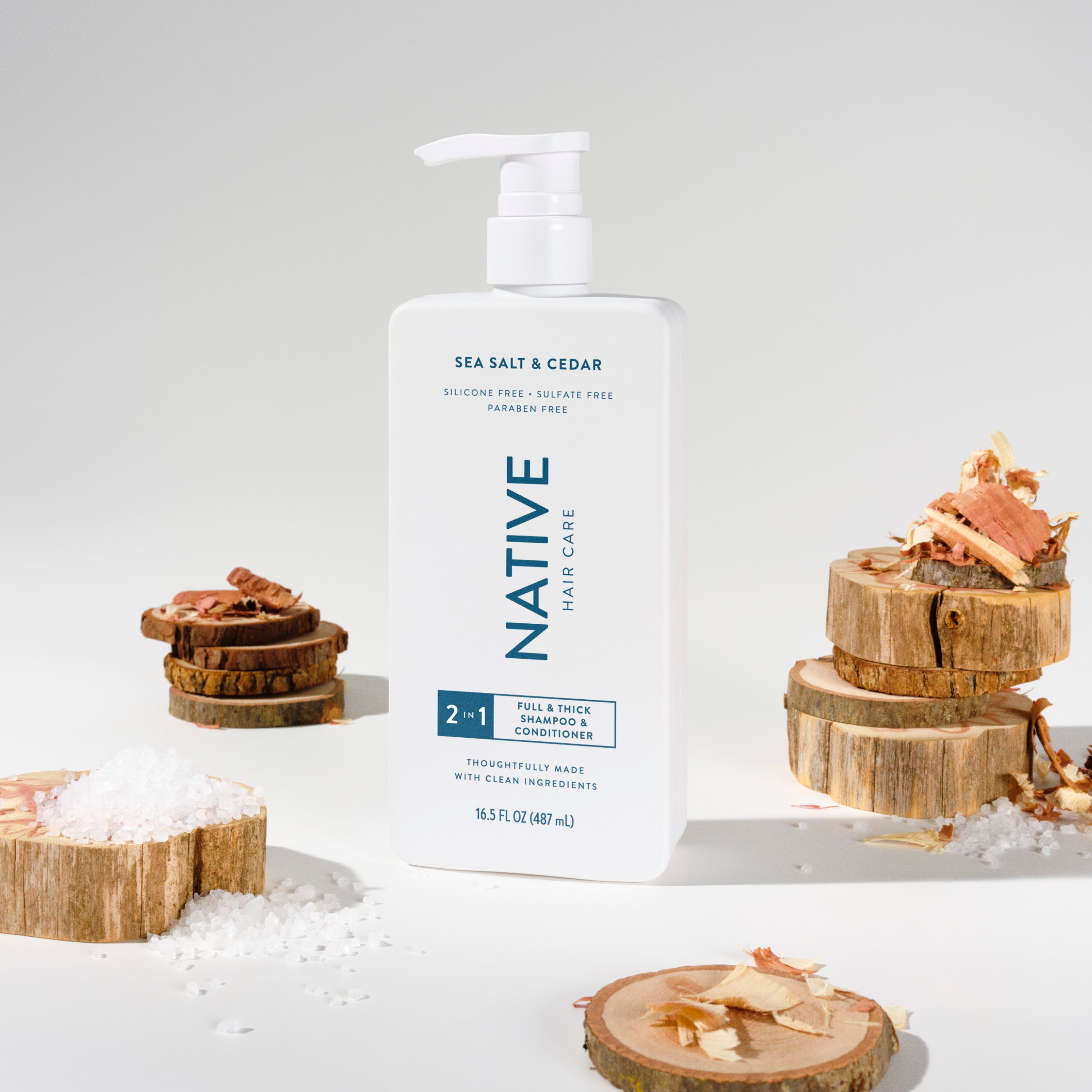 Sea Salt and Cedar Full and Thick 2 in 1 Shampoo and Conditioner Classic 16.5oz Care Collection