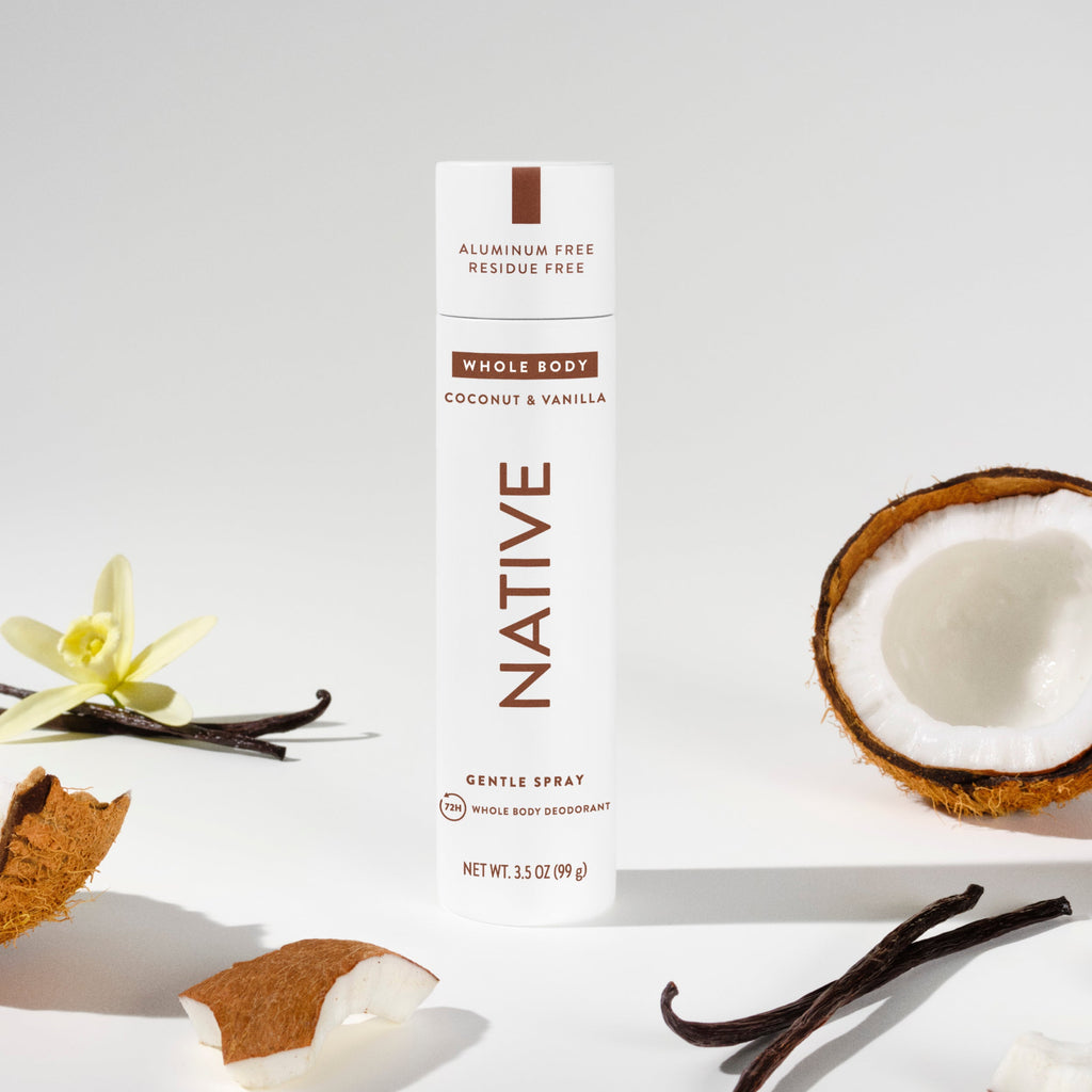 Coconut and Vanilla Whole Body Deodorant Spray Classic 3.5oz Care Collection