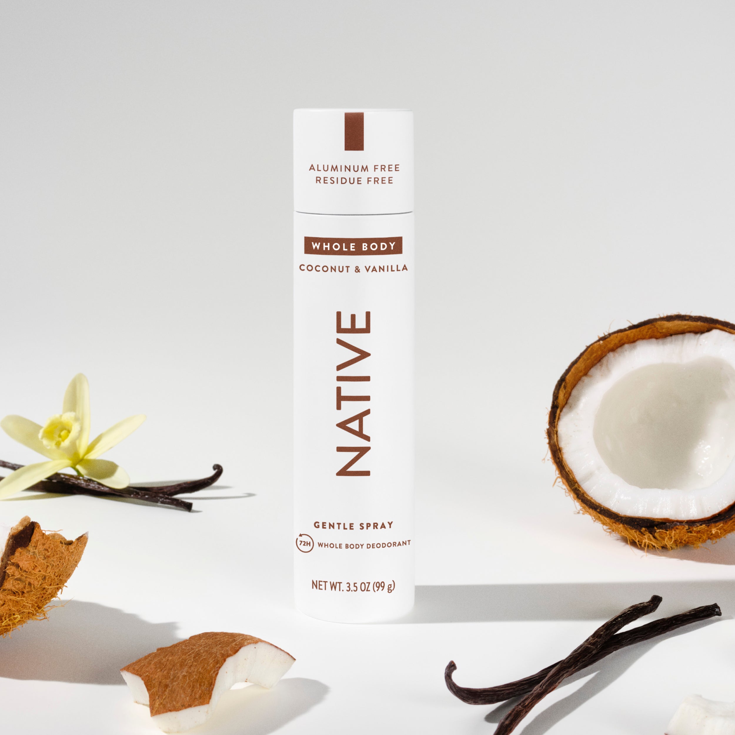 Coconut and Vanilla Whole Body Deodorant Spray Classic 3.5oz Care Collection