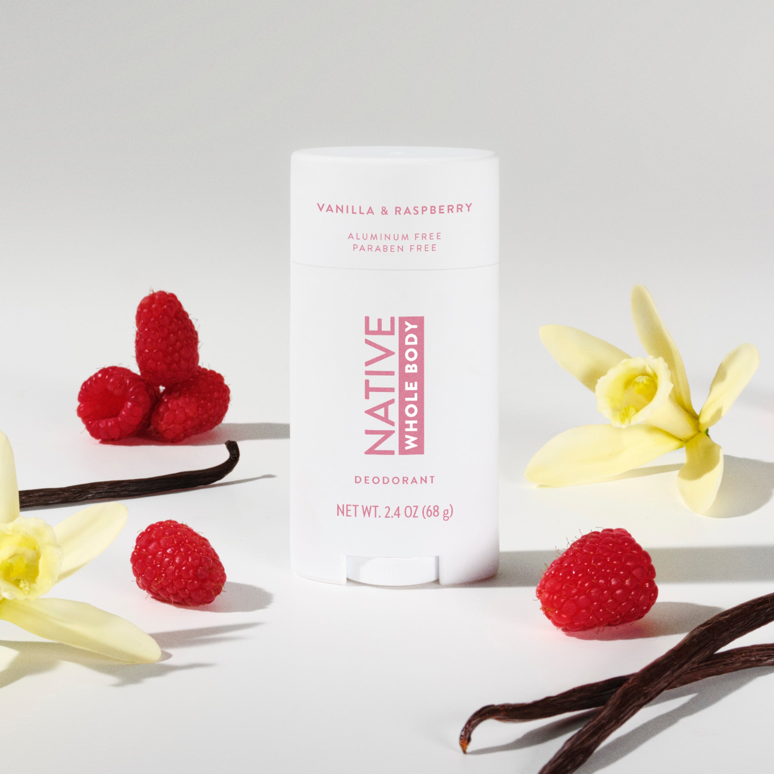 Vanilla and Raspberry Whole Body Deodorant Stick Classic 2.4oz Care Collection