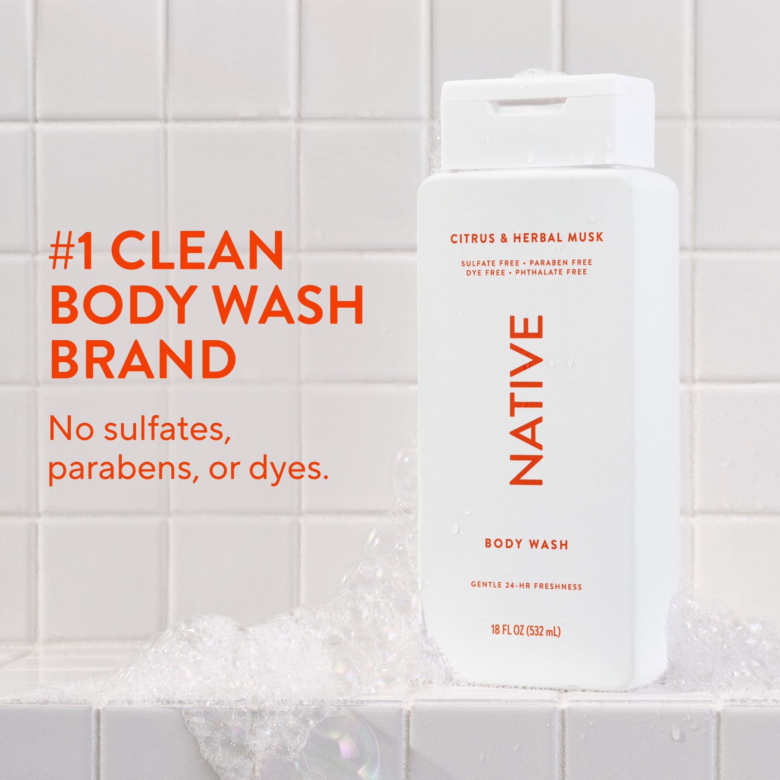 Citrus and Herbal Musk Body Wash Classic 18oz Care Collection