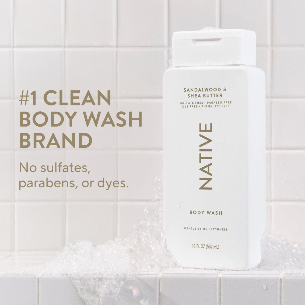 Sandalwood and Shea Butter Body Wash Classic 18oz Care Collection