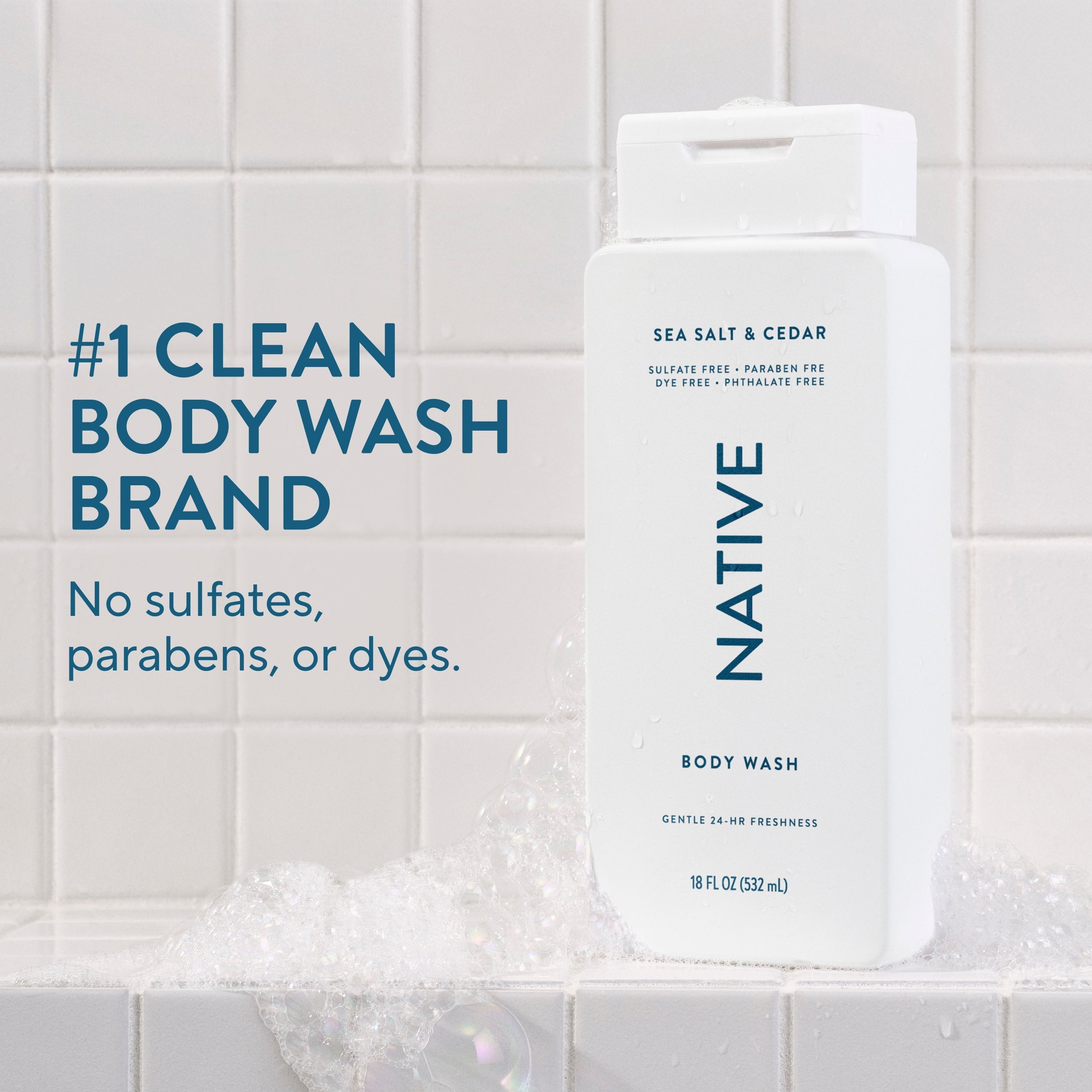 Sea Salt and Cedar Body Wash Classic 18oz Care Collection