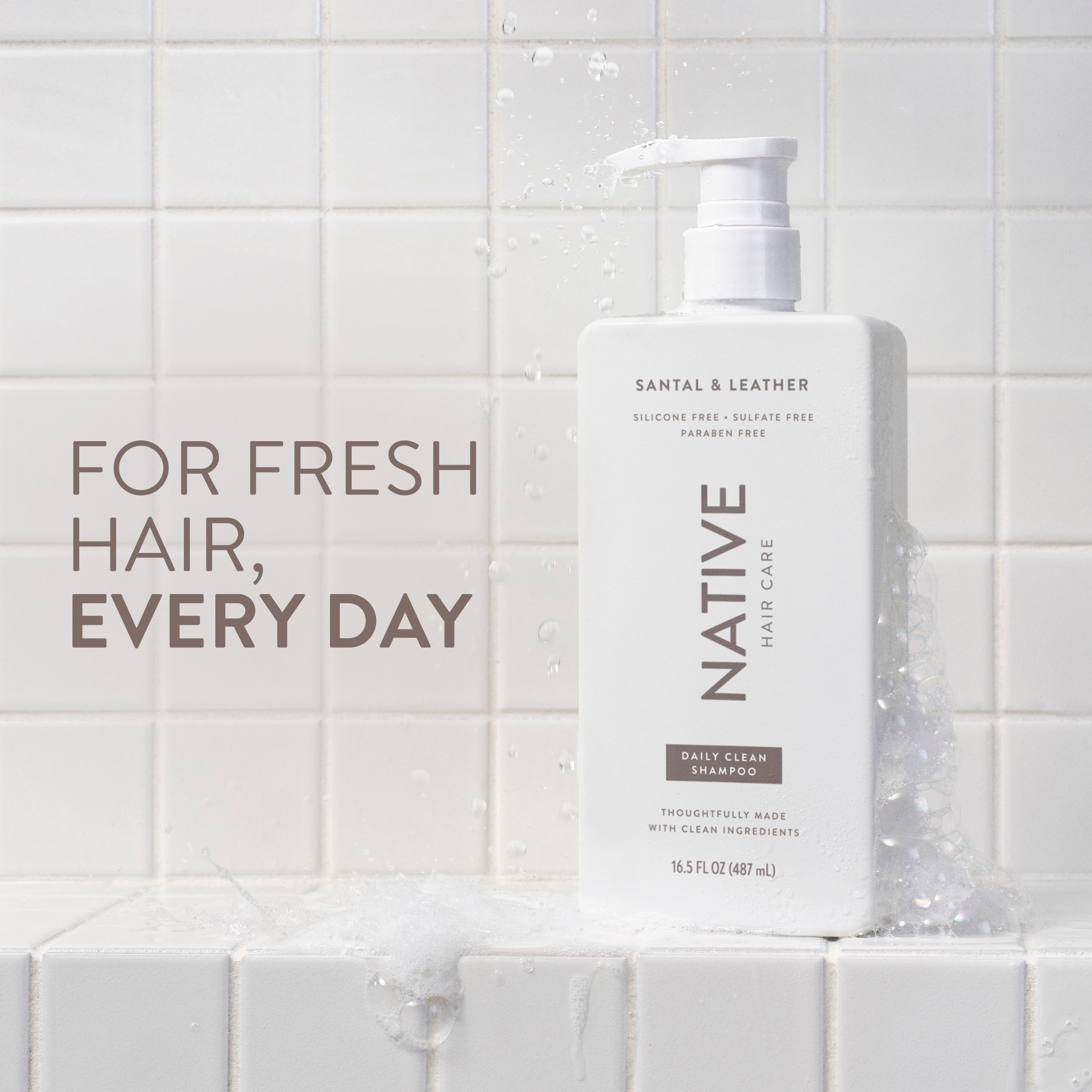 Santal and Leather Daily Clean Shampoo Classic 16.5oz Care Collection